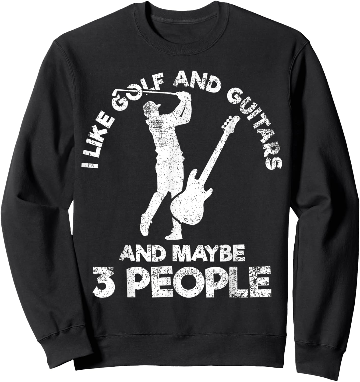 Golf Guitar Golfer Guitarist Sweatshirt - Sweatshirt | Black