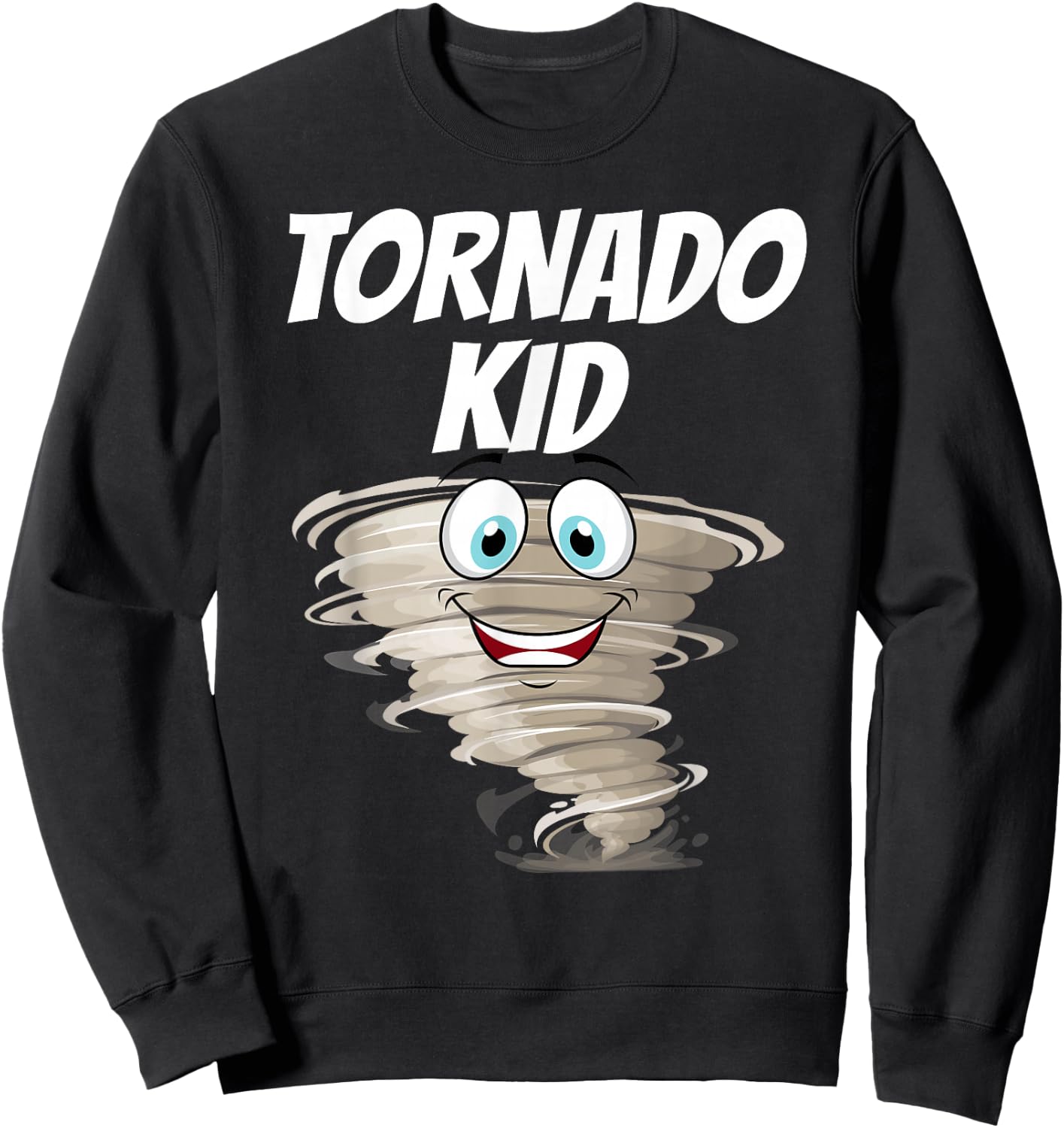 Funny Tornado Design For Kids Boys Girls Cyclone Storm Lover Sweatshirt - Sweatshirt | Black