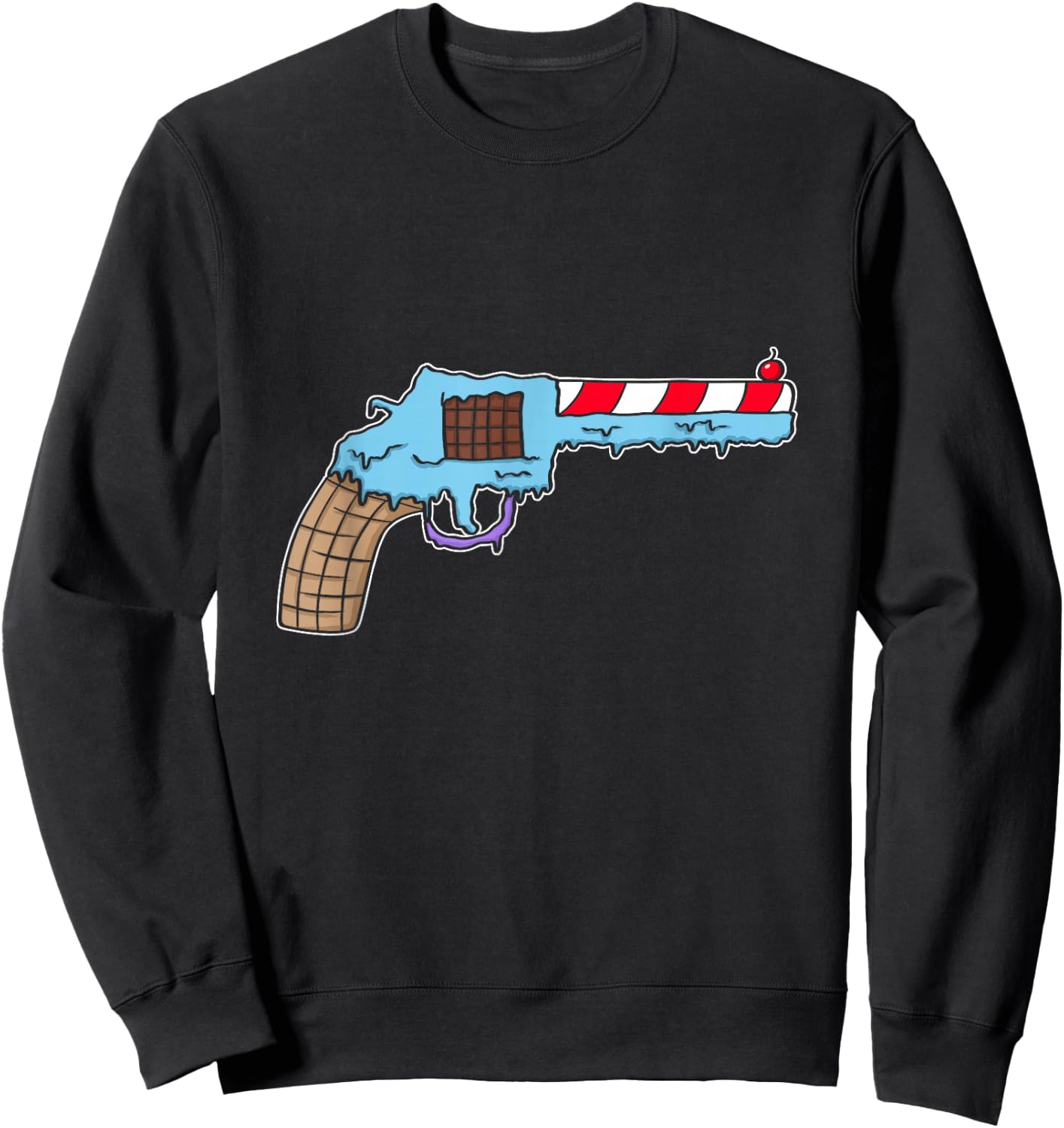 Funny Ice Cream Gun Weapon Rifle Pistol Right 2nd Amendment Sweatshirt - Sweatshirt | Black