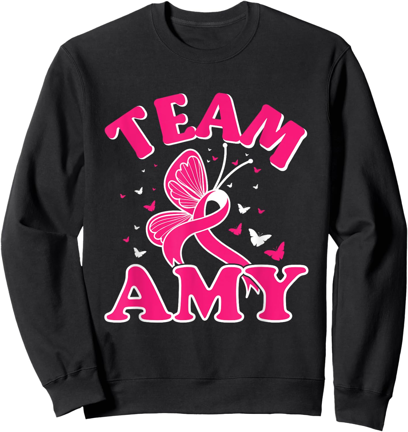 Team Amy - Breast Cancer Awareness Squad Sweatshirt - Sweatshirt | Black