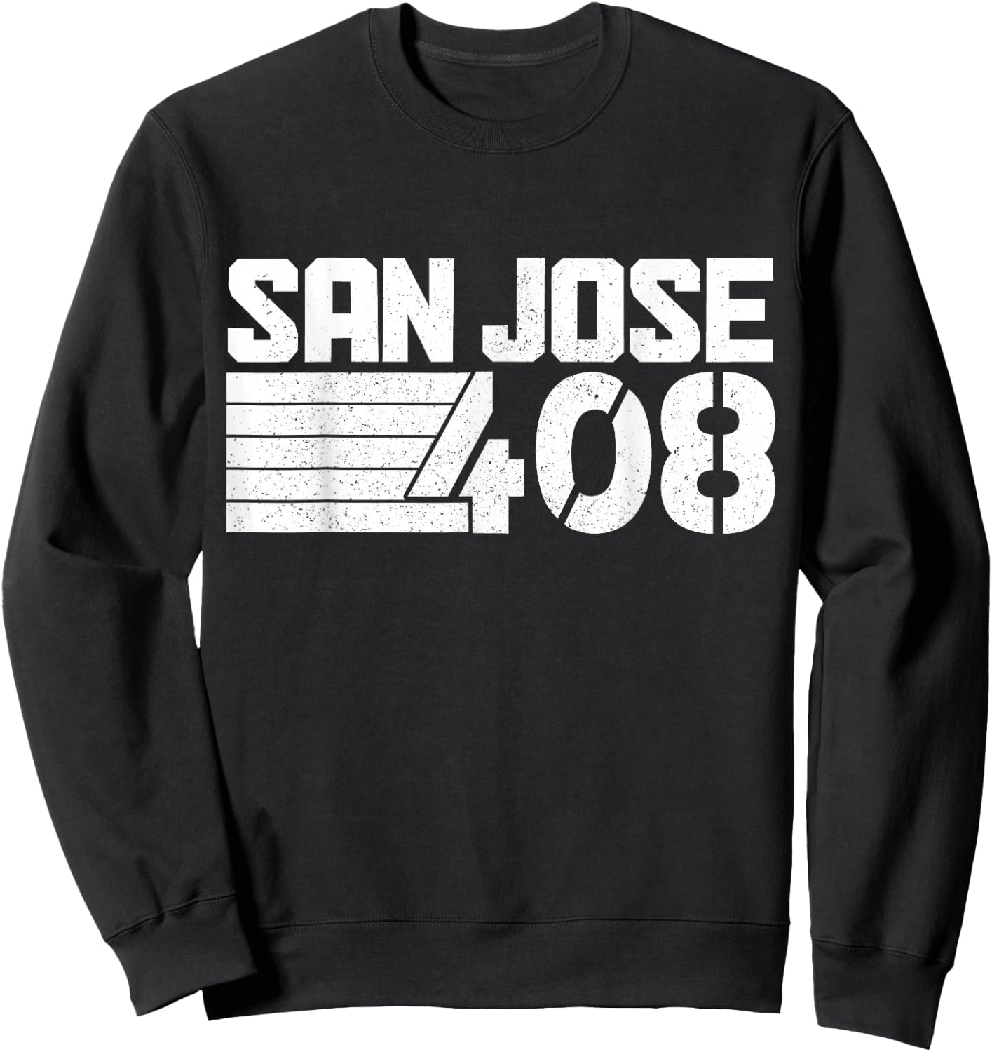 San Jose California 408 Area Code Pride Vintage Sweatshirt - Sweatshirt | Black