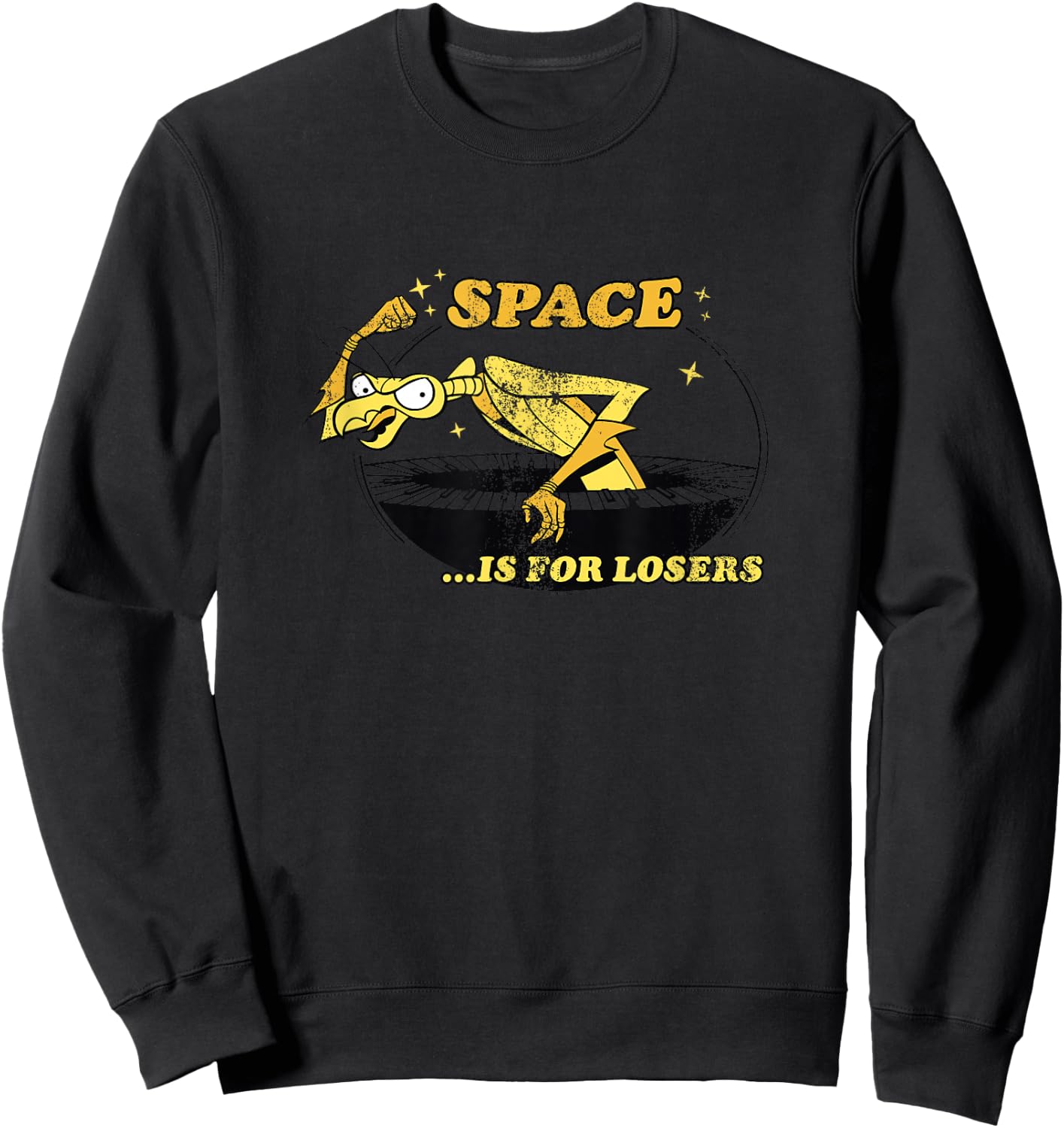 Space Ghost Vintage Zorak Space Is For Losers Distressed Sweatshirt - Sweatshirt | Black