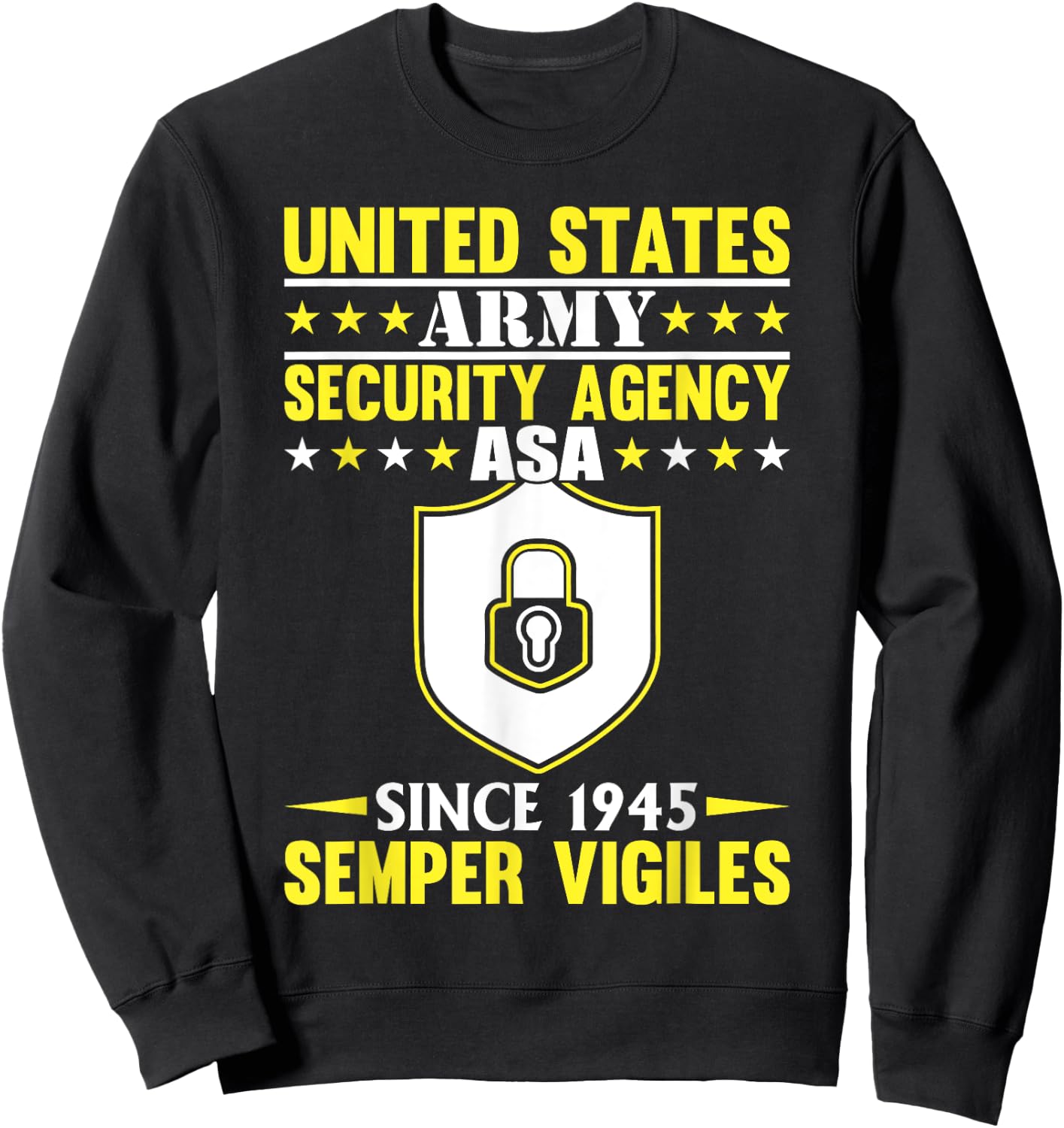 Fbi Jacket Army Security Agency National Security Agency Sweatshirt - Sweatshirt | Black