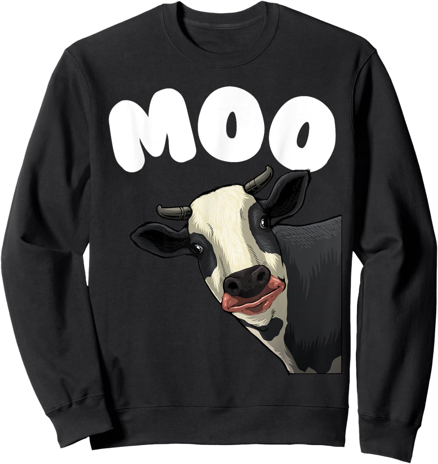Cool Cow Women Moo Cow Farmer Herd Cows Cattle Lover Sweatshirt - Sweatshirt | Black