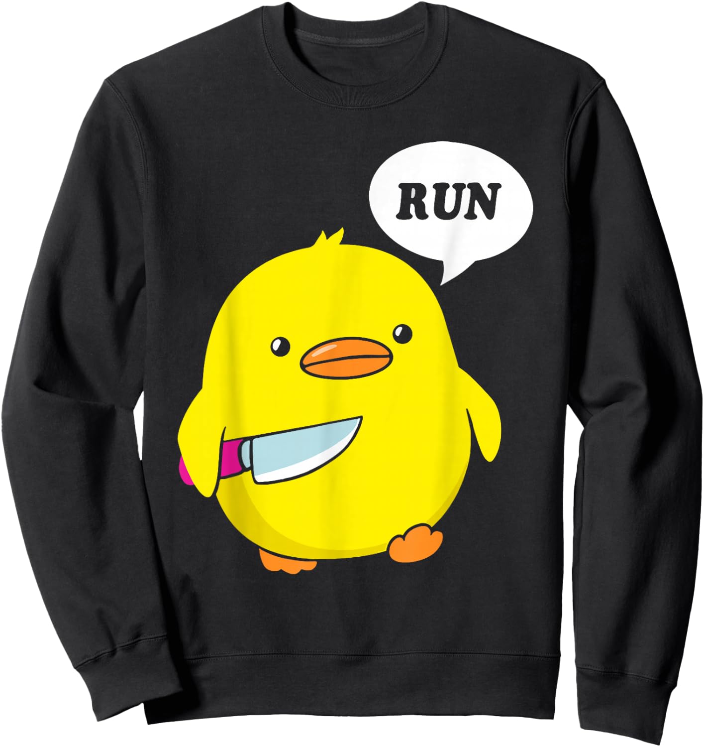 Slasher Duck Funny Duck With Knife Sweatshirt - Sweatshirt | Black