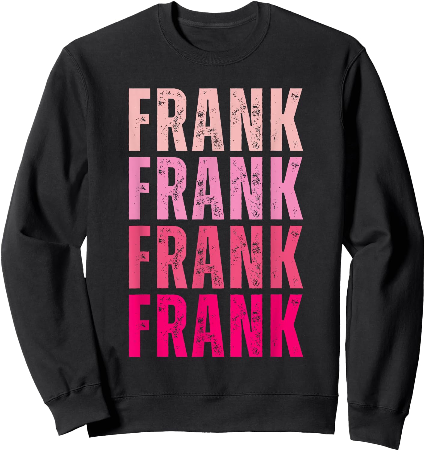 Vintage Frank First Name Boy Kids Personalized Girl 80's Sweatshirt - Sweatshirt | Black