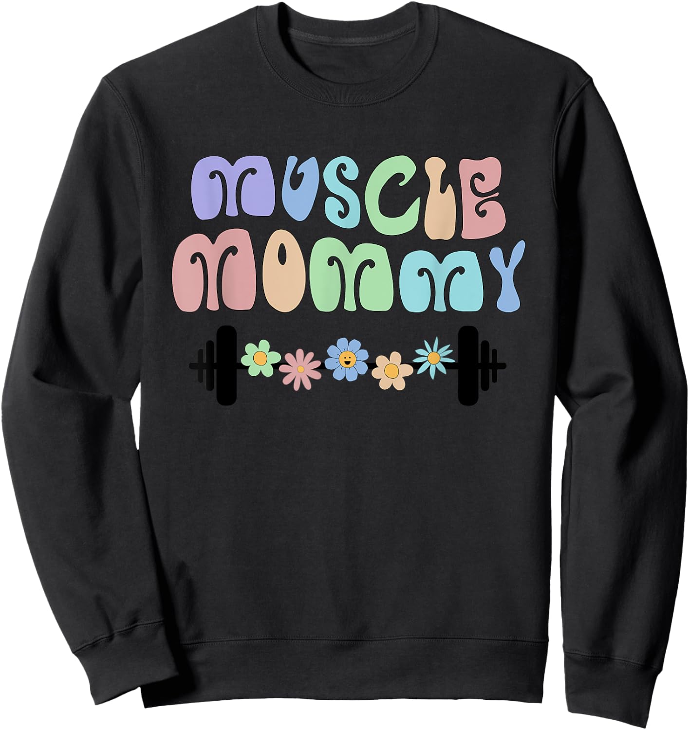 Gym Muscle Mommy Pump Cover Sweatshirt - Sweatshirt | Black