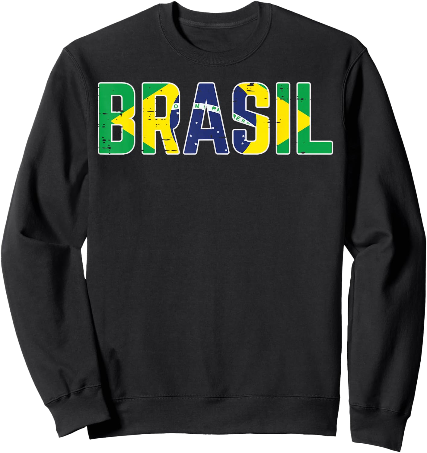 Brasil Flag Brazilian Soccer Fan Men Women Boys Girls Kids Sweatshirt - Sweatshirt | Black