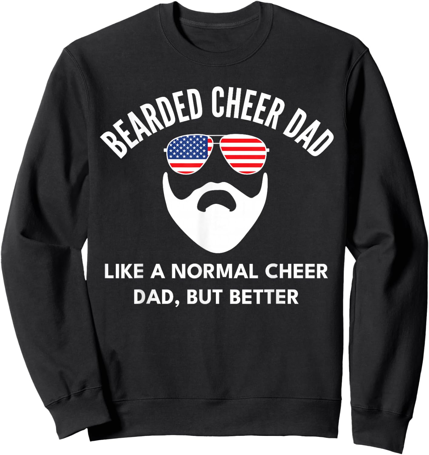 Cheer Dad Bearded Definition Cheerleading Funny Sweatshirt - Sweatshirt | Black