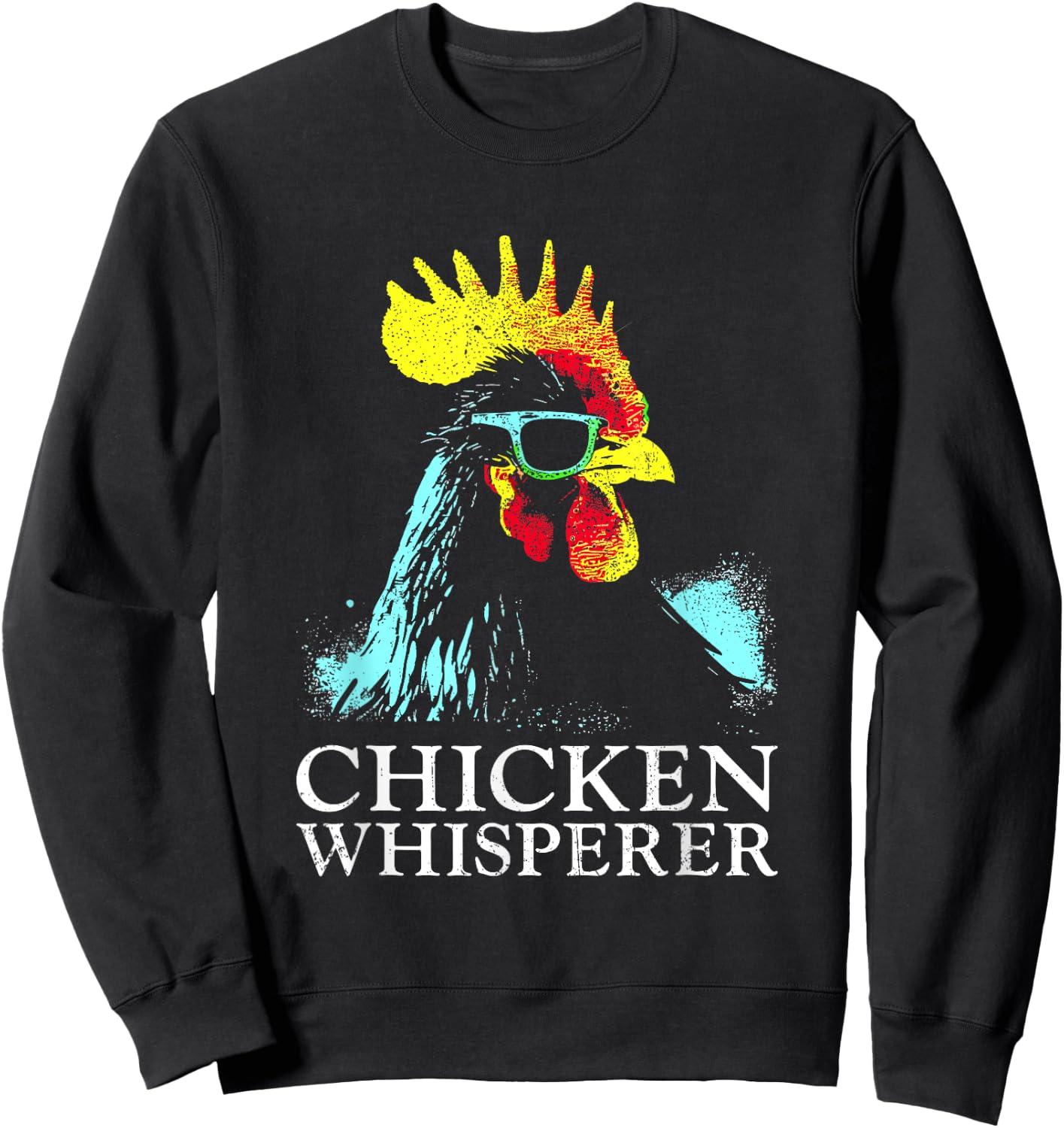 Chicken Whisperer - Vintage Funny Chicken Lover Farmer Sweatshirt - Sweatshirt | Black