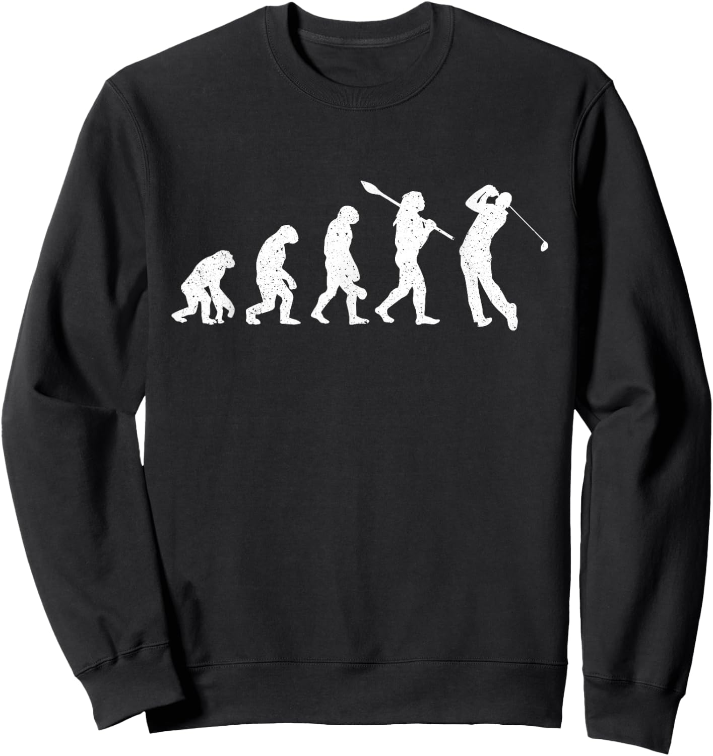 Evolution Of Golfer - Dad Grandpa Golfing Lover Golf Player Sweatshirt - Sweatshirt | Black