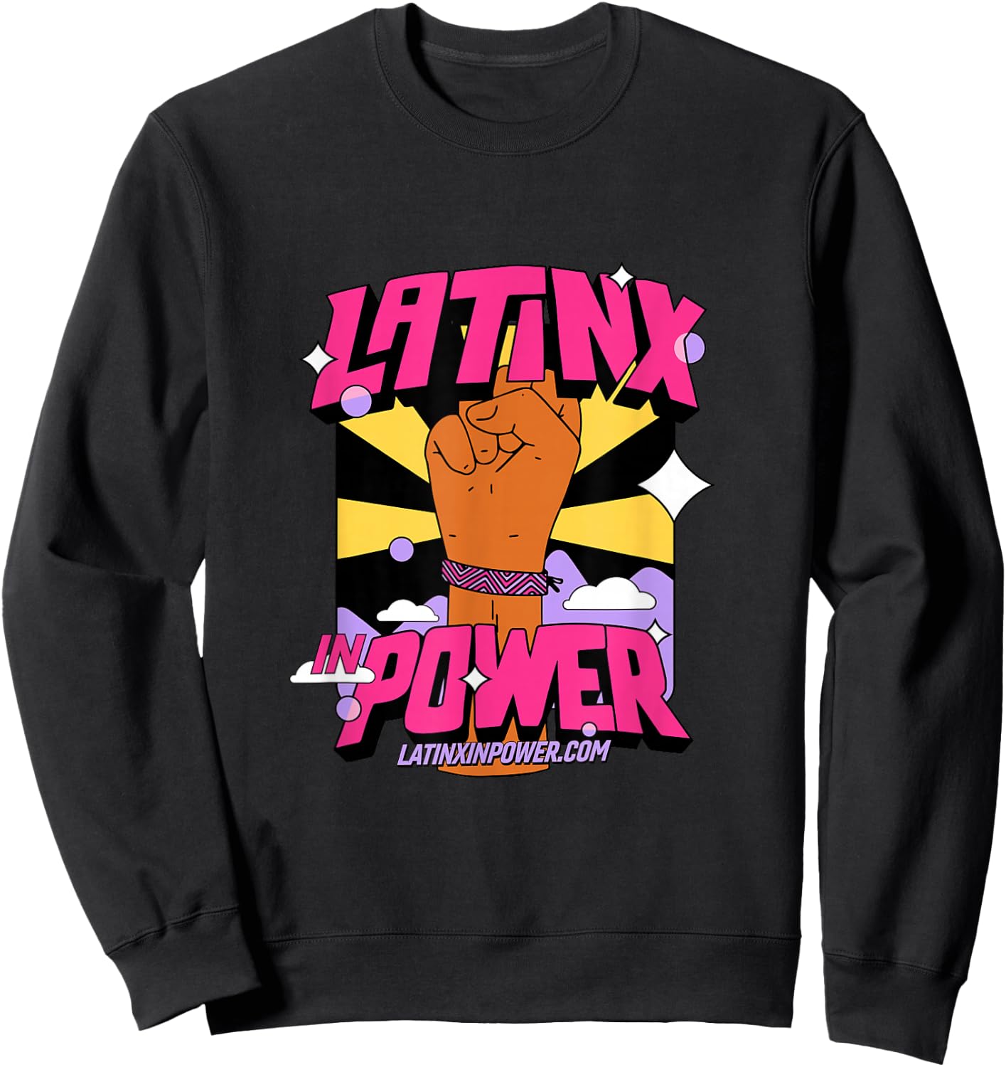 Latinx in Power celebrates Latin American individuals Sweatshirt - Sweatshirt | Black