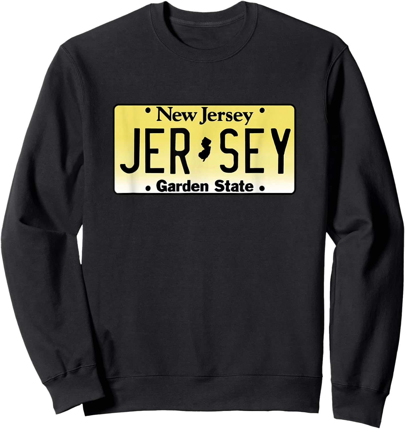 New Jersey License Plate - Throwback Design - Classic Sweatshirt - Sweatshirt | Black