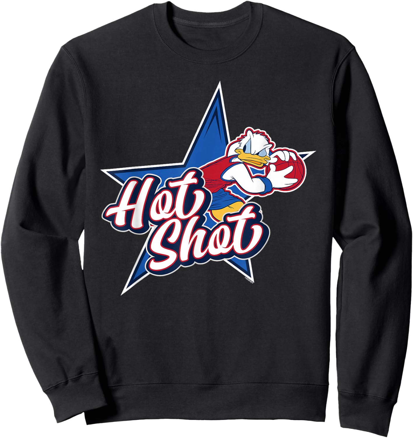 Disney Donald Duck Sports Basketball Star Hot Shot Sweatshirt - Sweatshirt | Black