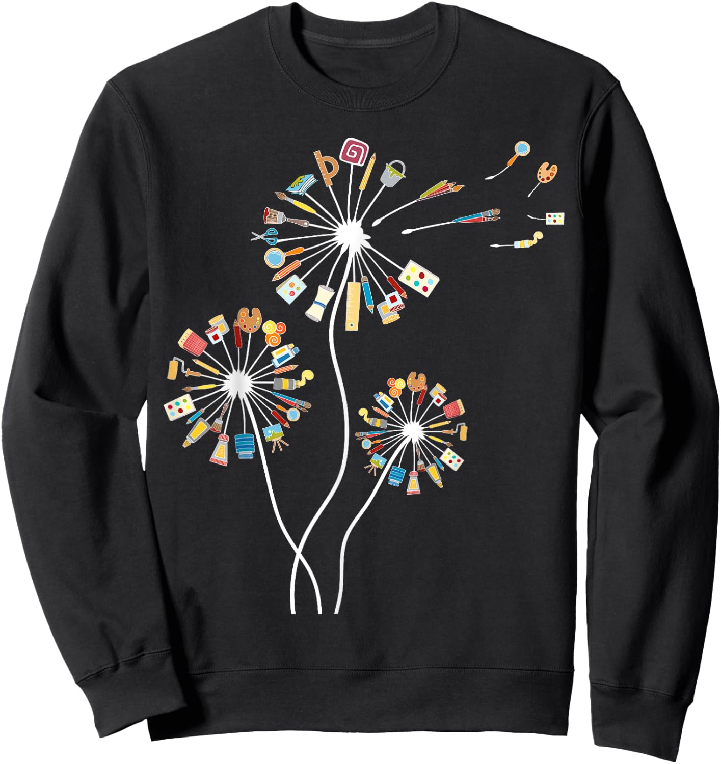 Dandelion Art Shirt for Artist or Art Teacher | Creative Art Sweatshirt - Sweatshirt | Black