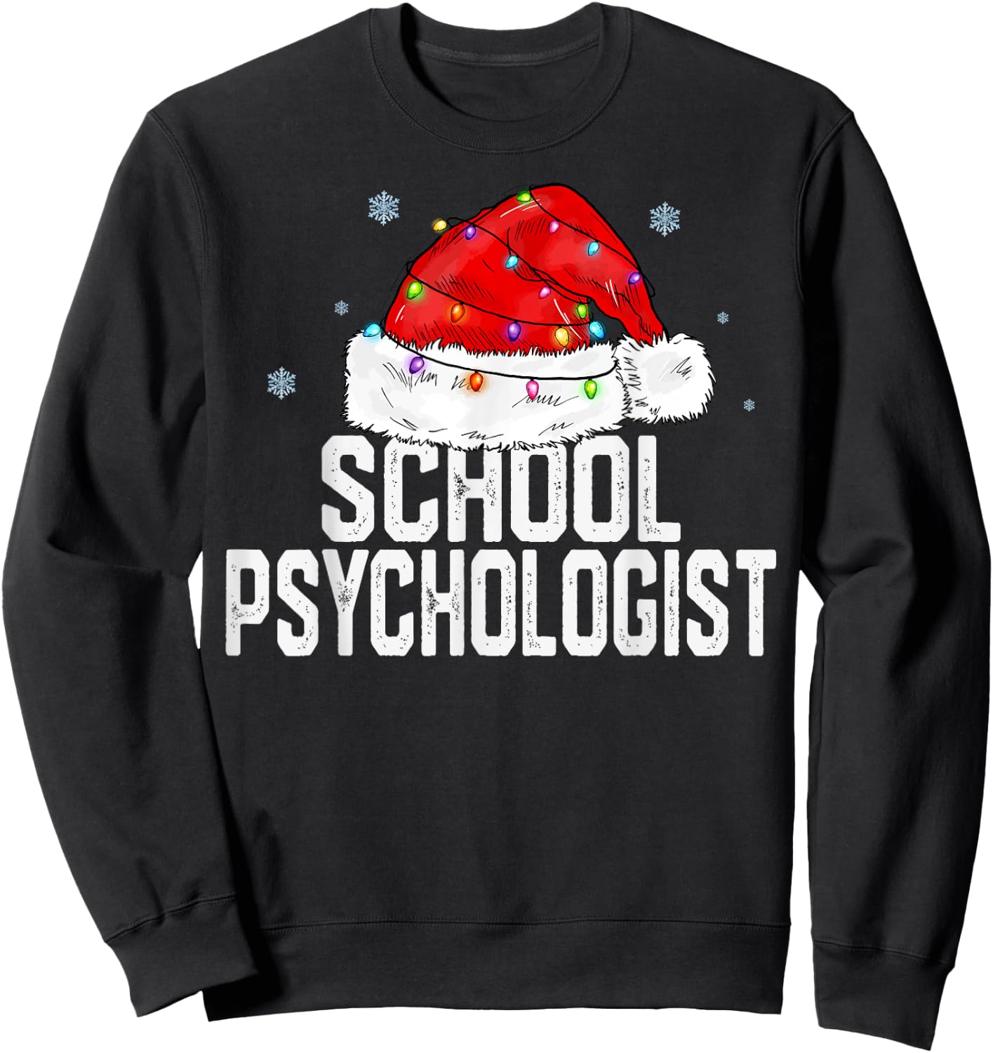 School Psychologist Santa Claus Christmas Family Matching Sweatshirt - Sweatshirt | Black