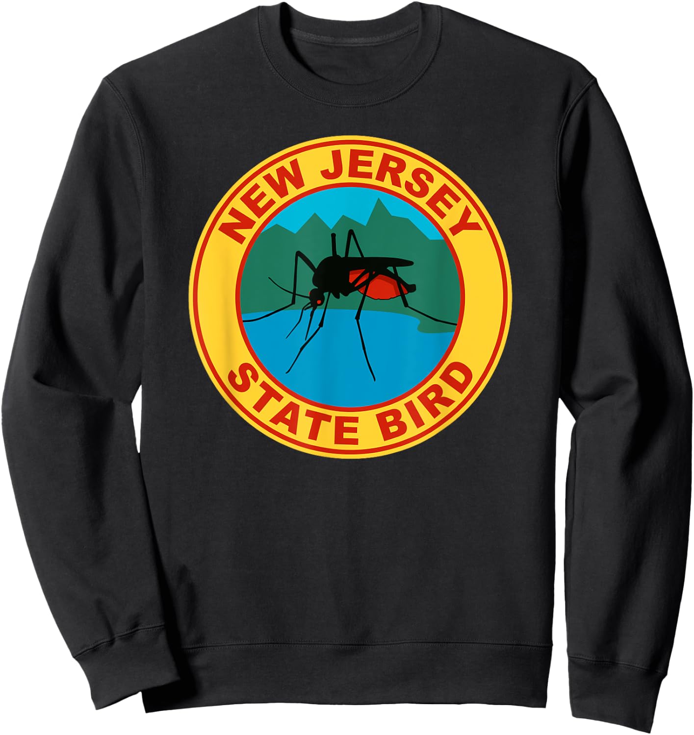 Funny New Jersey Mosquito State Bird Sweatshirt - Sweatshirt | Black