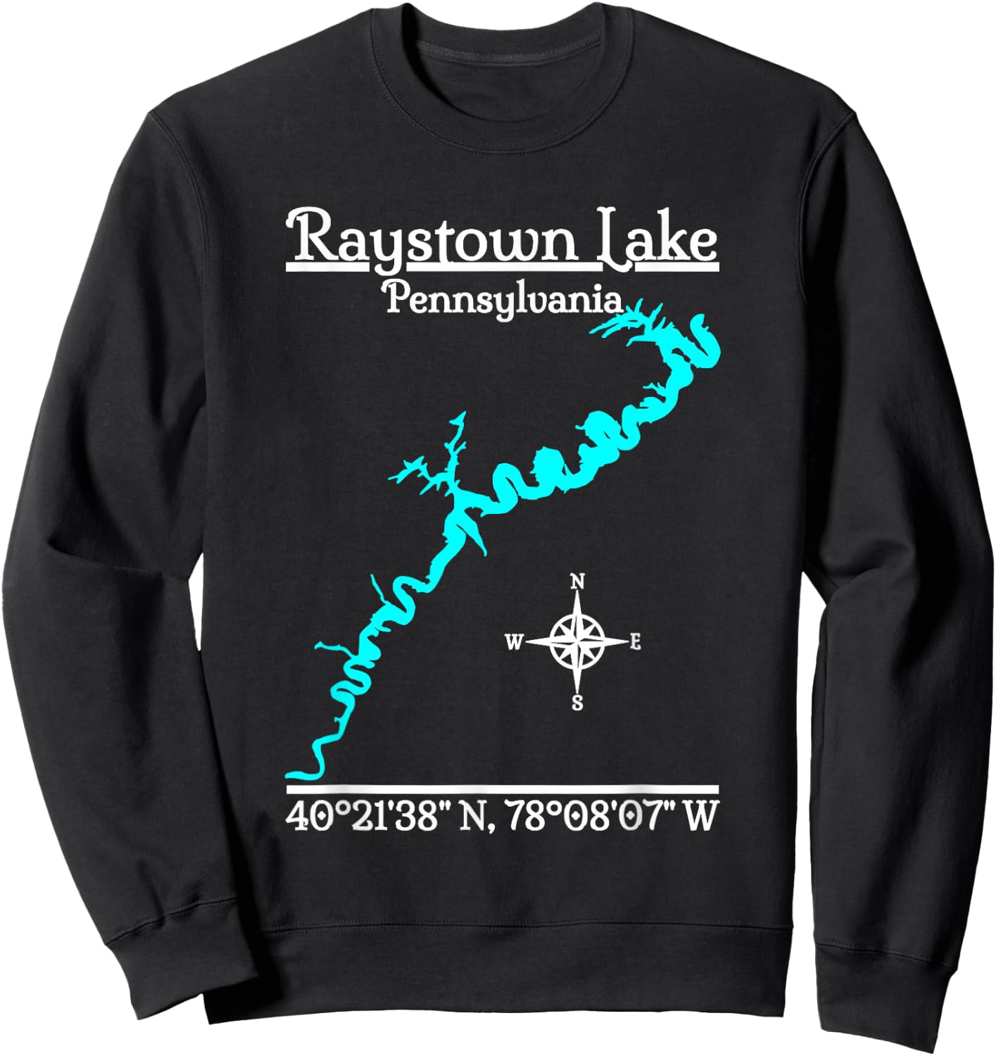 Raystown Lake, Pennsylvania Sweatshirt - Sweatshirt | Black