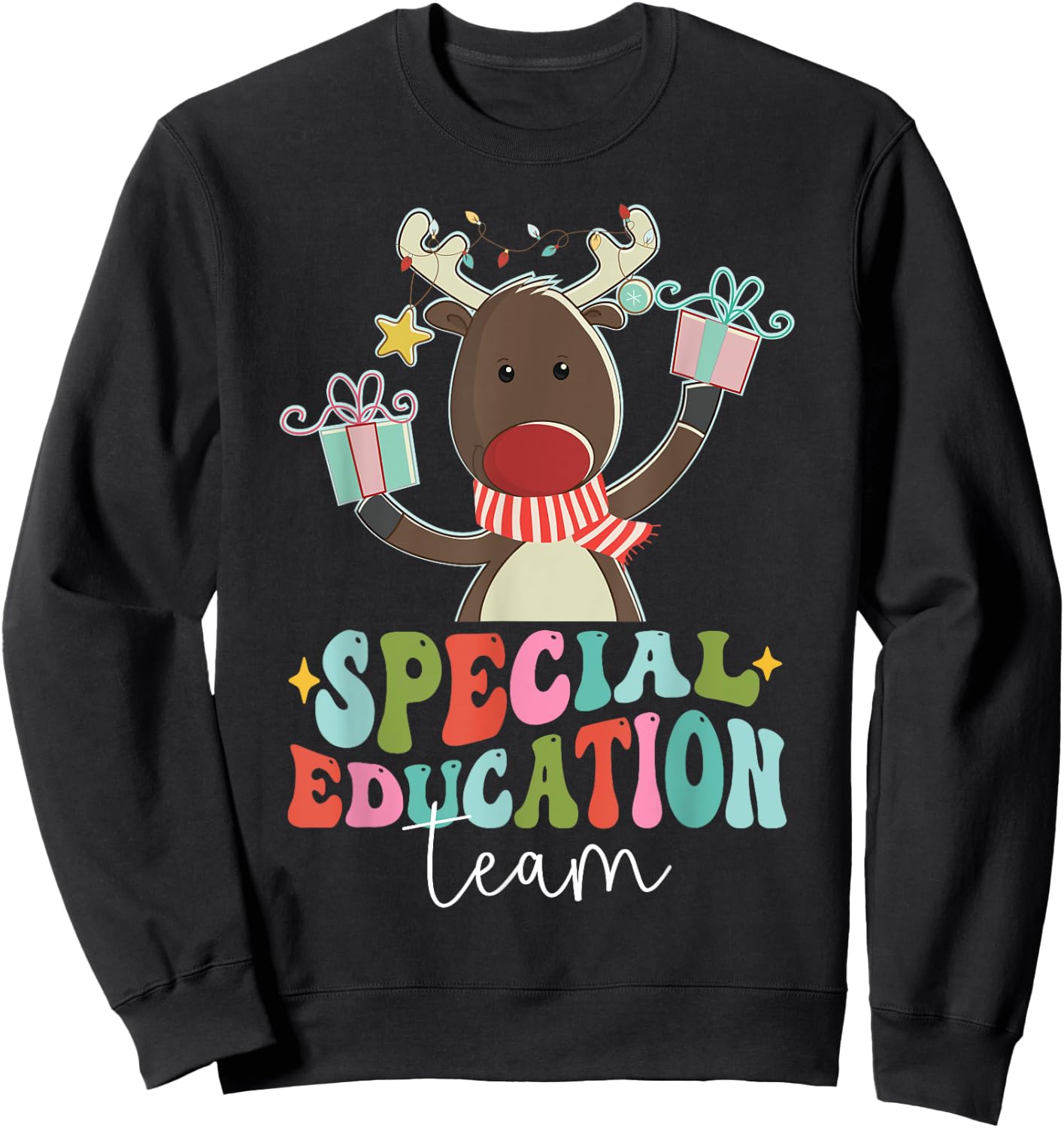 SPED Squad Special Education Teacher Autism Christmas Women Sweatshirt - Sweatshirt | Black