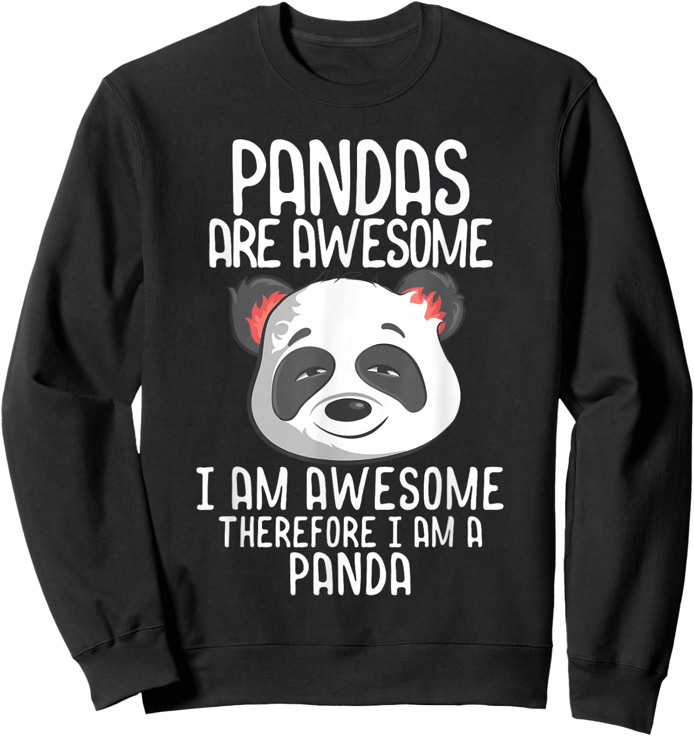 Panda Shirt Boys Kids Girls Panda Graphic Sweatshirt - Sweatshirt | Black