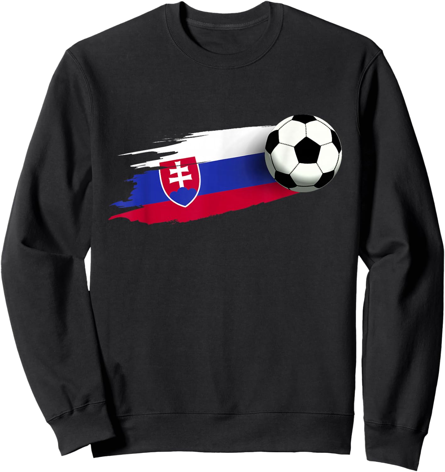 Slovakia Flag Jersey Slovak Soccer Team Slovak Sweatshirt - Sweatshirt | Black