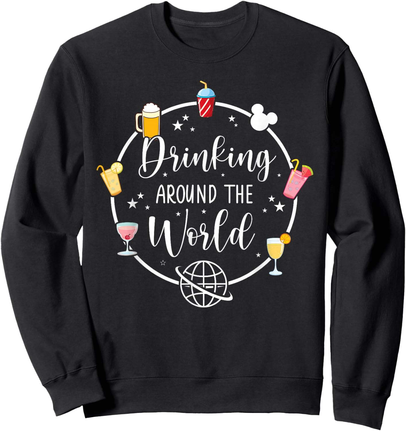 Drinking Around The World Sweatshirt - Sweatshirt | Black