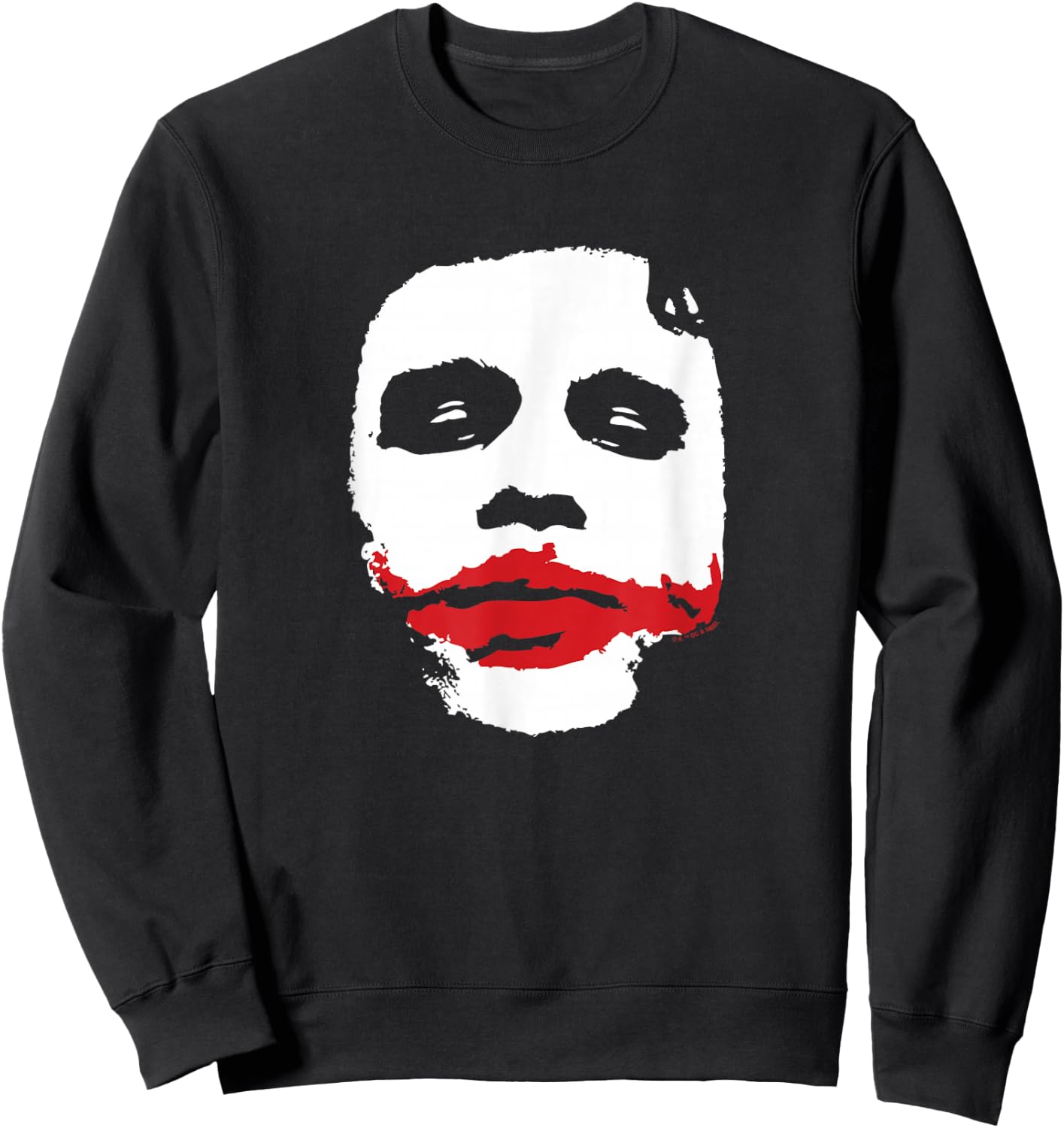The Dark Knight Heath Ledger The Joker Face Paint Mask Sweatshirt - Sweatshirt | Black
