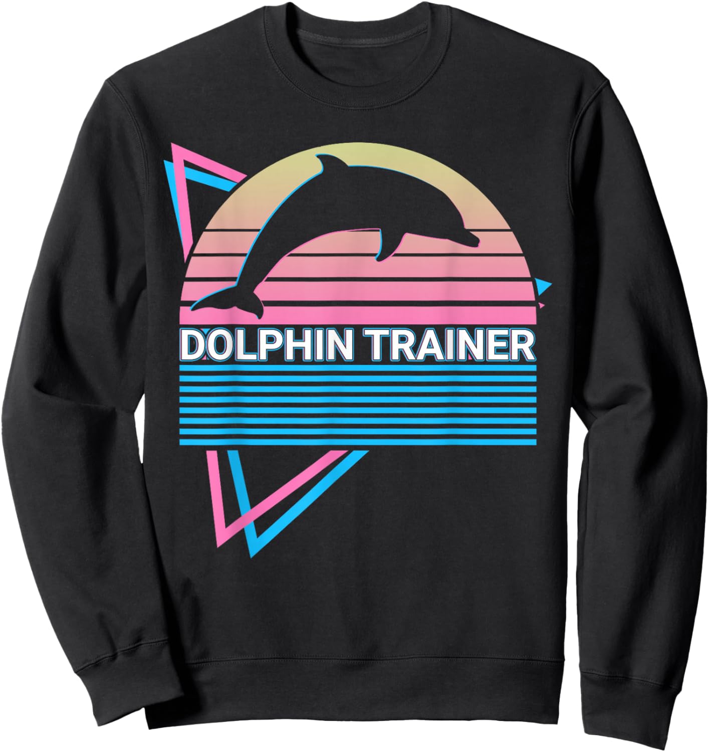 Dolphin Trainer Dolphin Trainer Retro Sweatshirt - Sweatshirt | Black