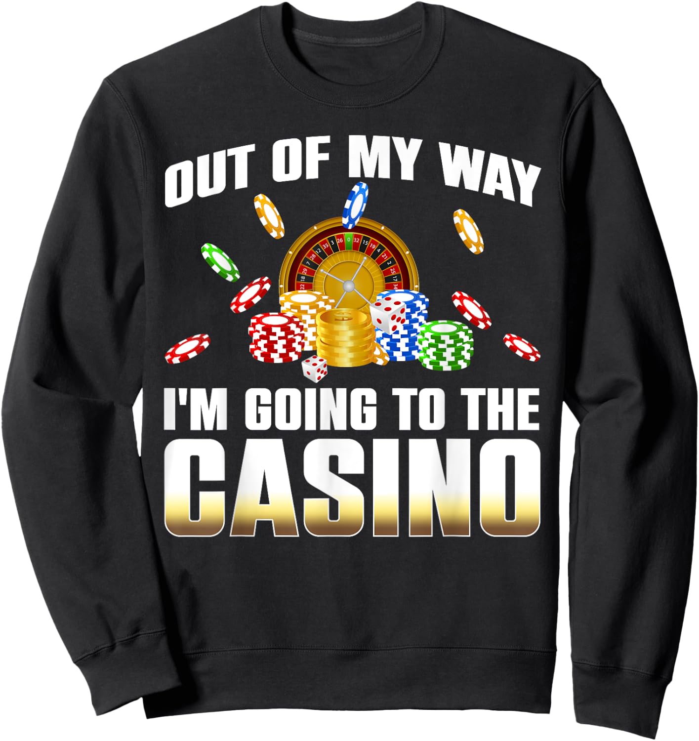 Cool Casino Women Las Vegas Gamblers Poker Player Sweatshirt - Sweatshirt | Black