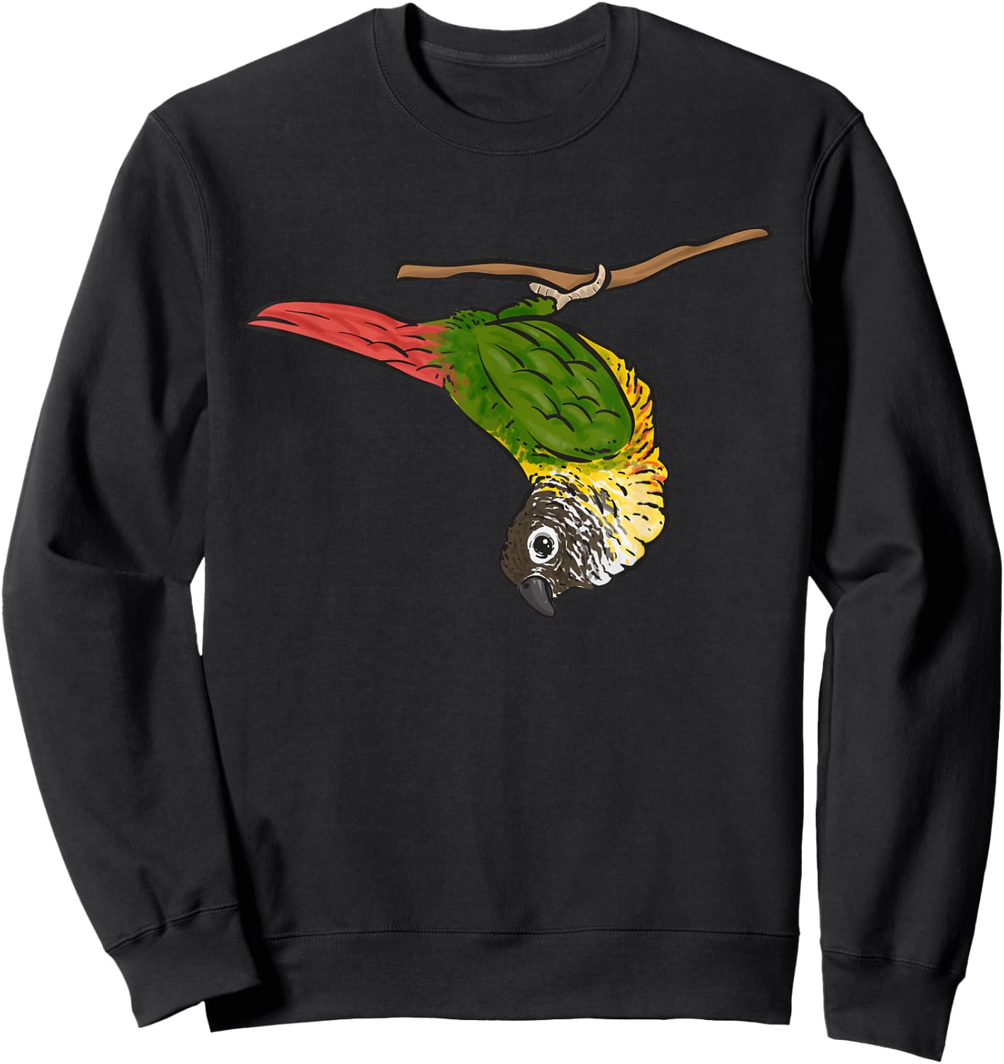 Green Cheek Conure Parrot Bird Conure Sweatshirt - Sweatshirt | Black