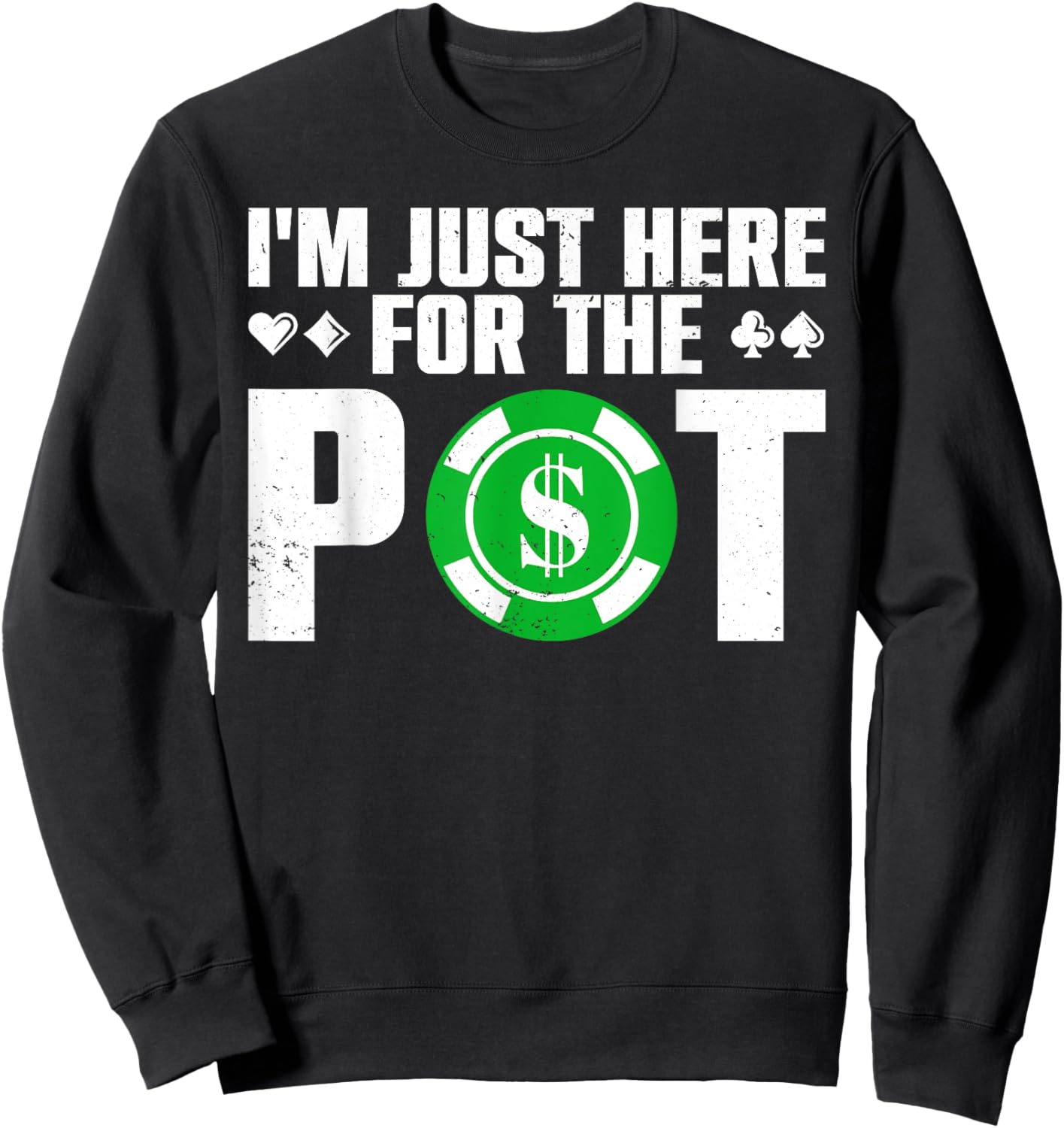 Cool Poker Lover Women Card Casino Player Gambler Small Sweatshirt - Sweatshirt | Black