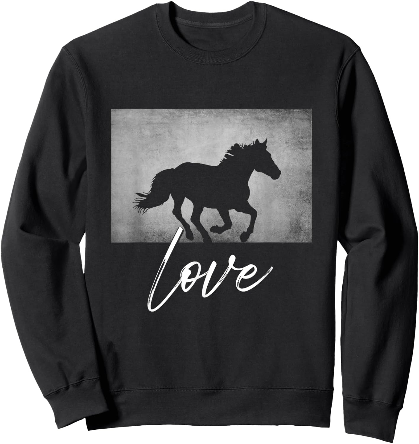 Horse Riding Apparel - Horse Sweatshirt - Sweatshirt | Black