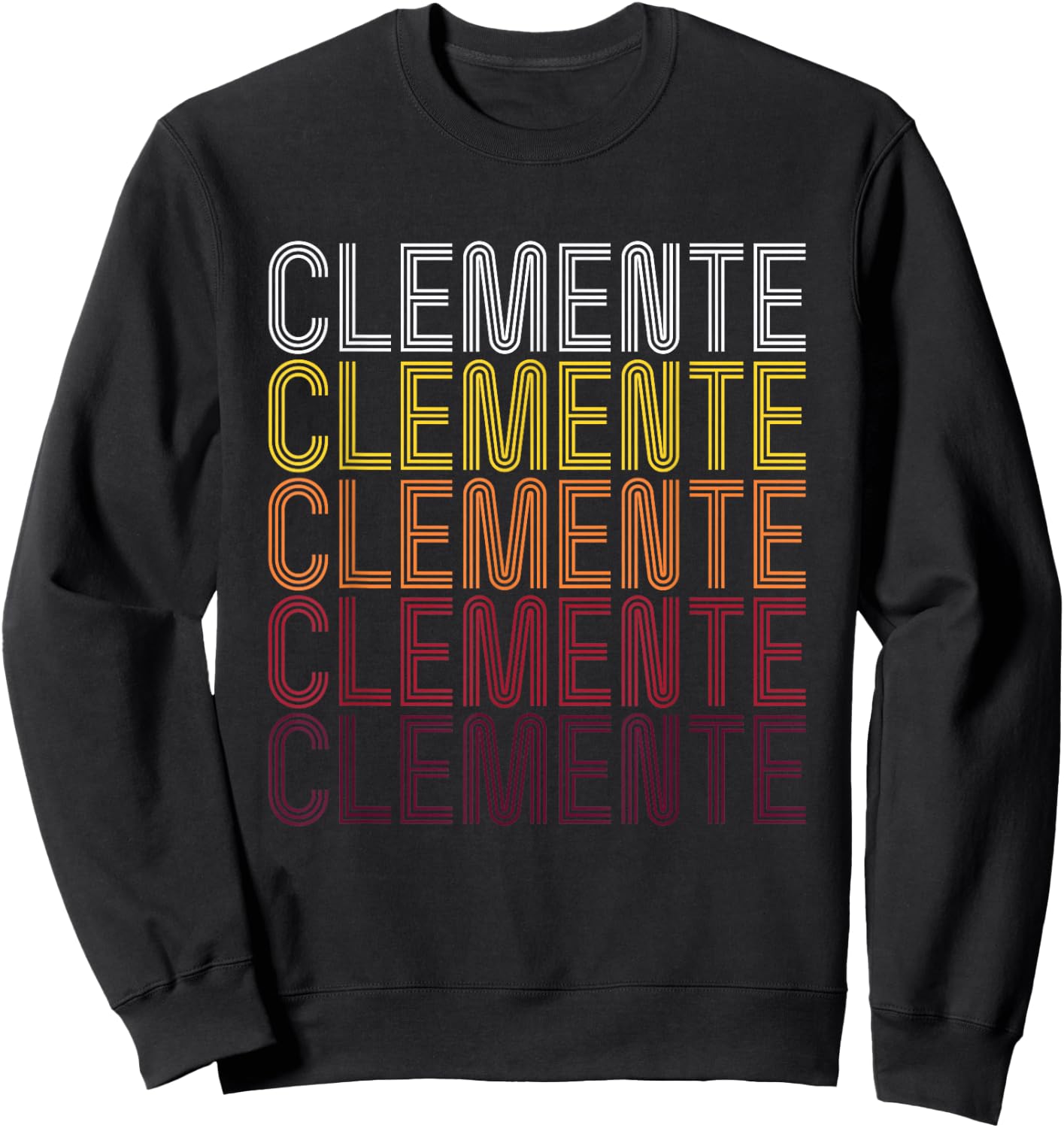 Clemente First Name Vintage Clemente Sweatshirt - Sweatshirt | Black