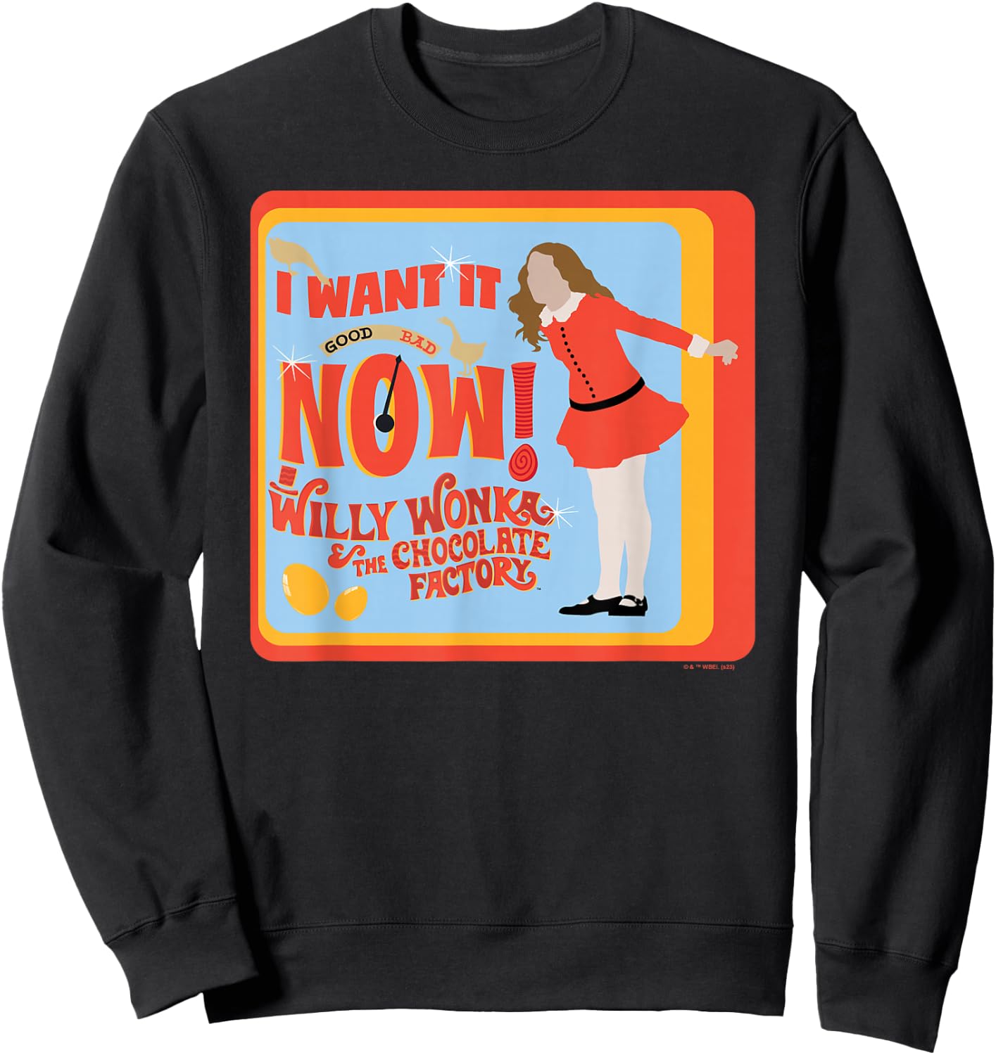 Willy Wonka & The Chocolate Factory - Veruca Salt Sweatshirt - Sweatshirt | Black