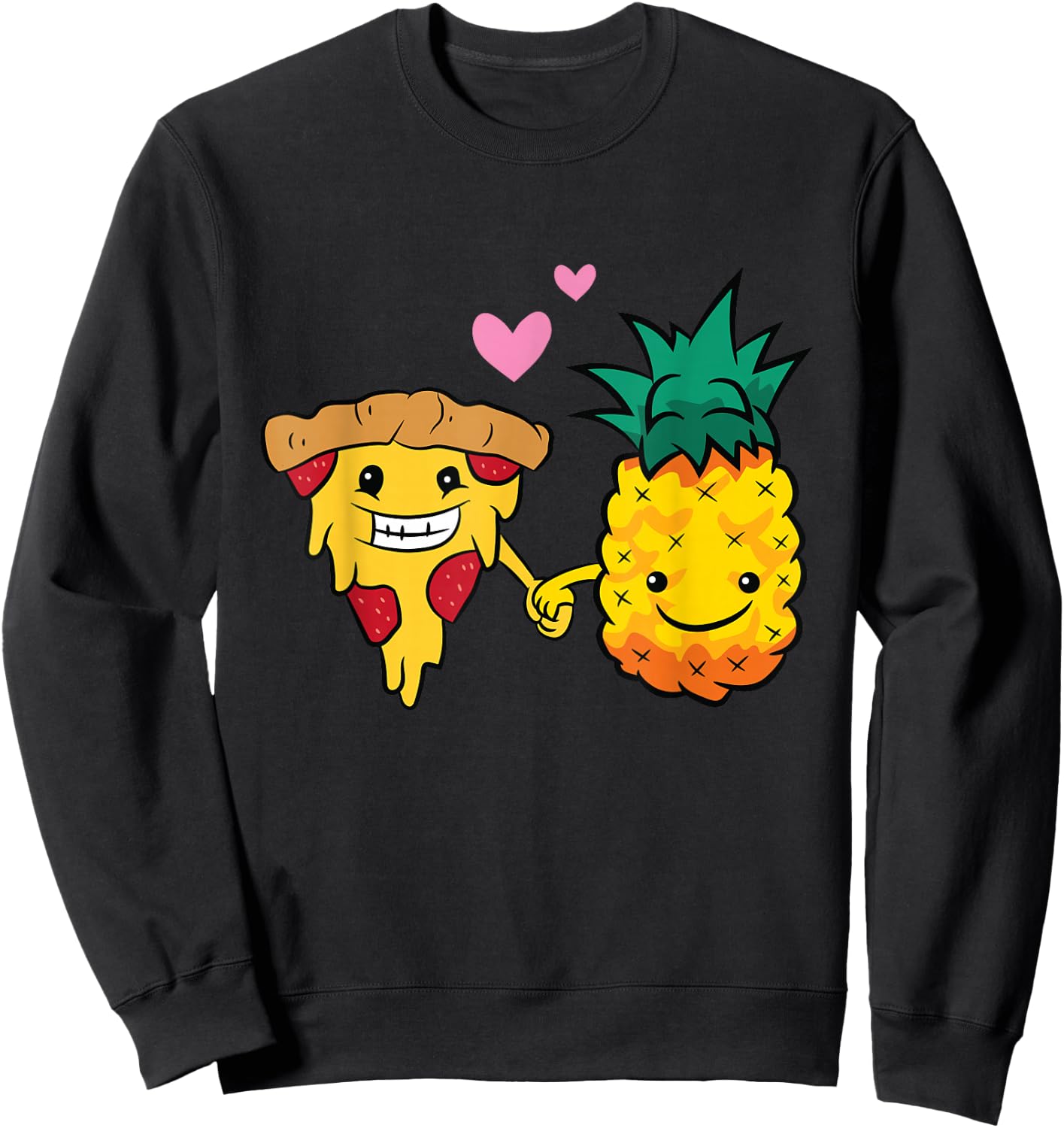 Funny Pizza Hawaii Lover Pineapple Pizza Sweatshirt - Sweatshirt | Black