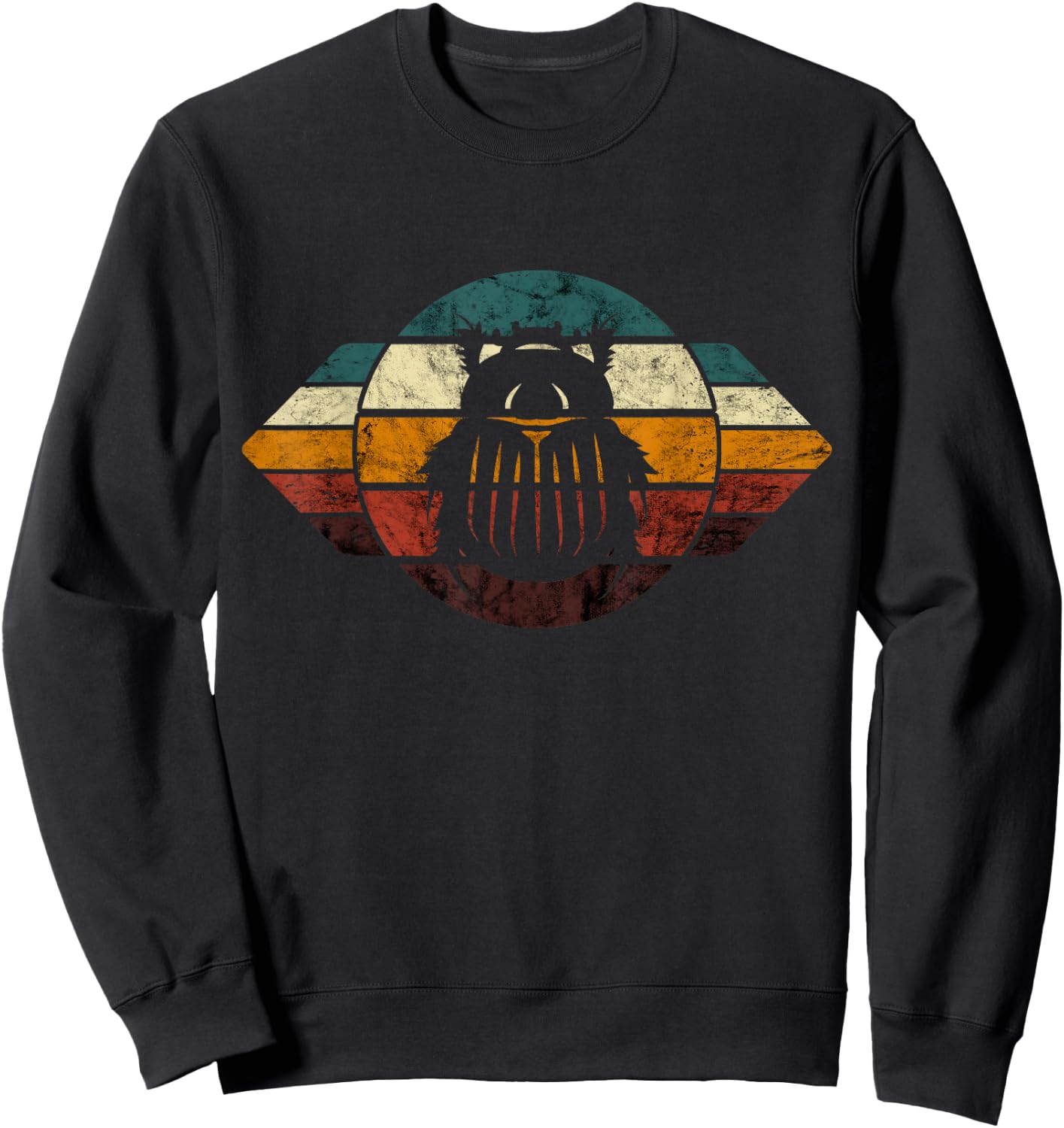Dung Beetle Retro Insect Lover Vintage Entomology Bug Sweatshirt - Sweatshirt | Black