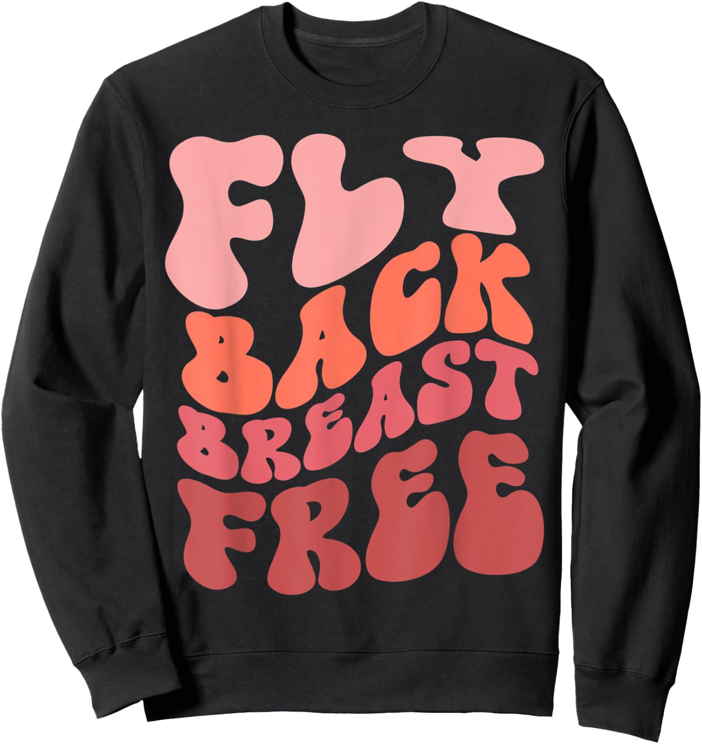 Swim meet Fly Back Breast Free Sweatshirt - Sweatshirt | Black