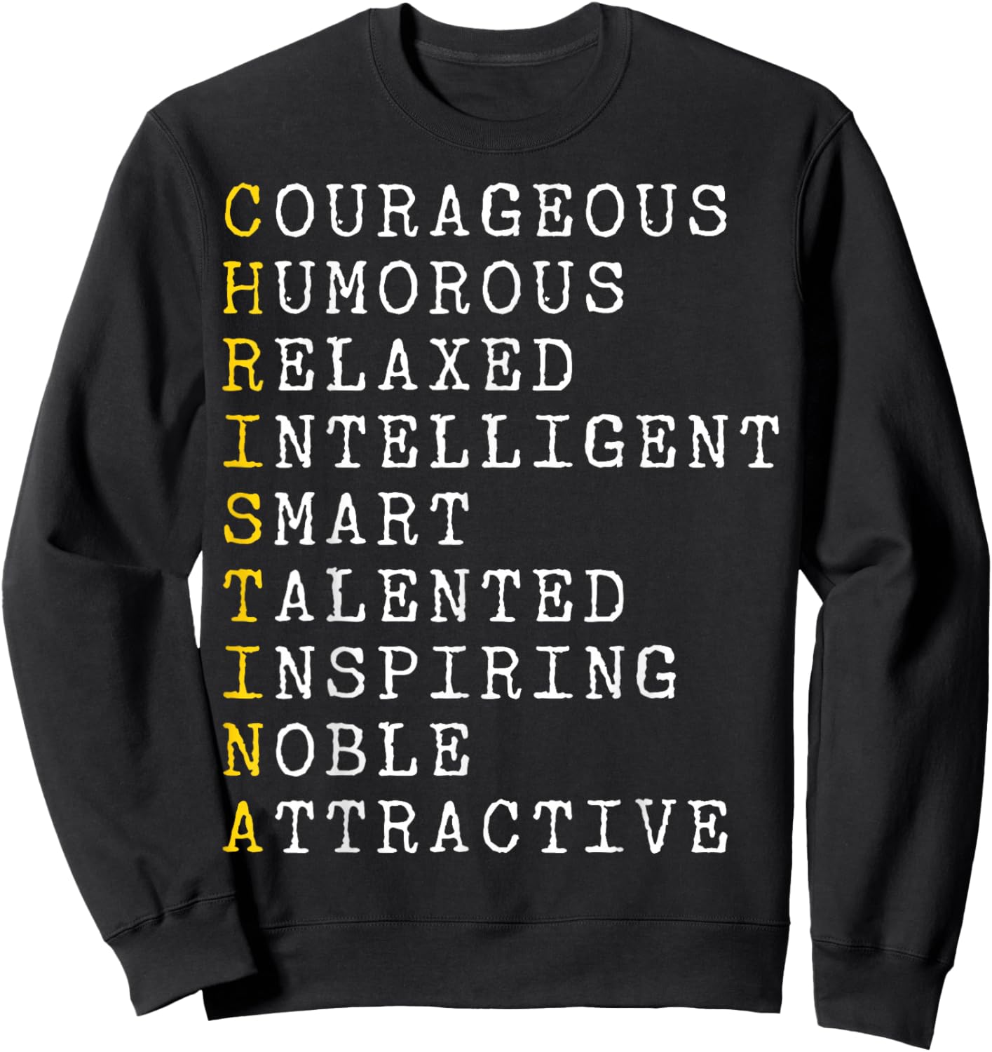 Christina Personalized, Christina Name, Girl Woman Christina Sweatshirt - Sweatshirt | Black