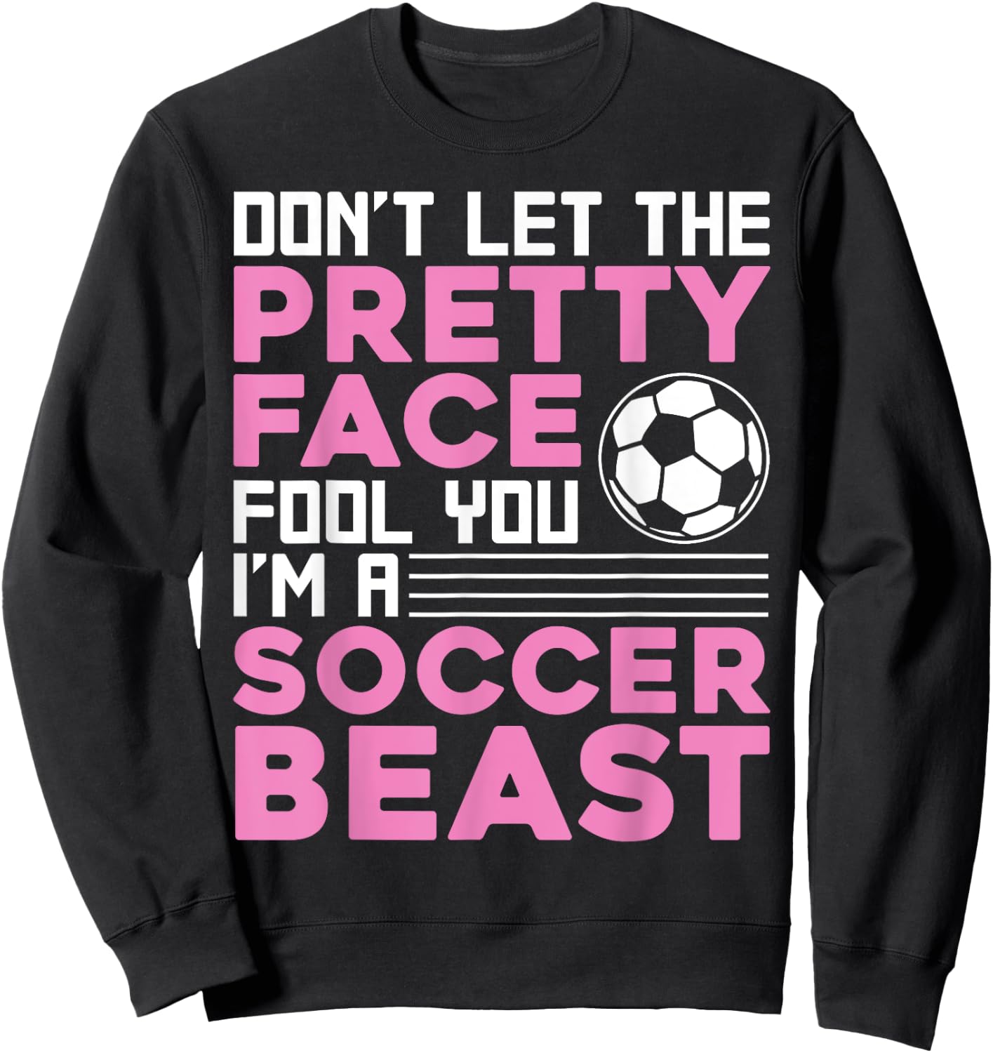 Cool Soccer Teen Girls Soccer Lover Player Sports Sweatshirt - Sweatshirt | Black