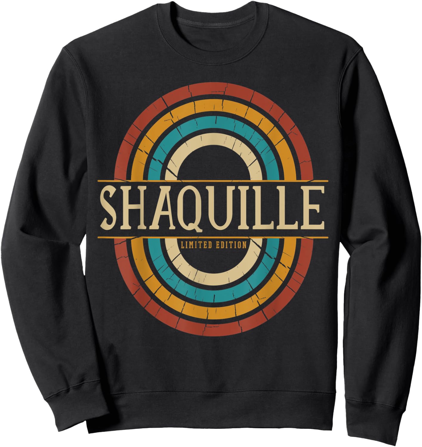 Shaquille Name Personalized Men Boys Vintage Appreciation Sweatshirt - Sweatshirt | Black