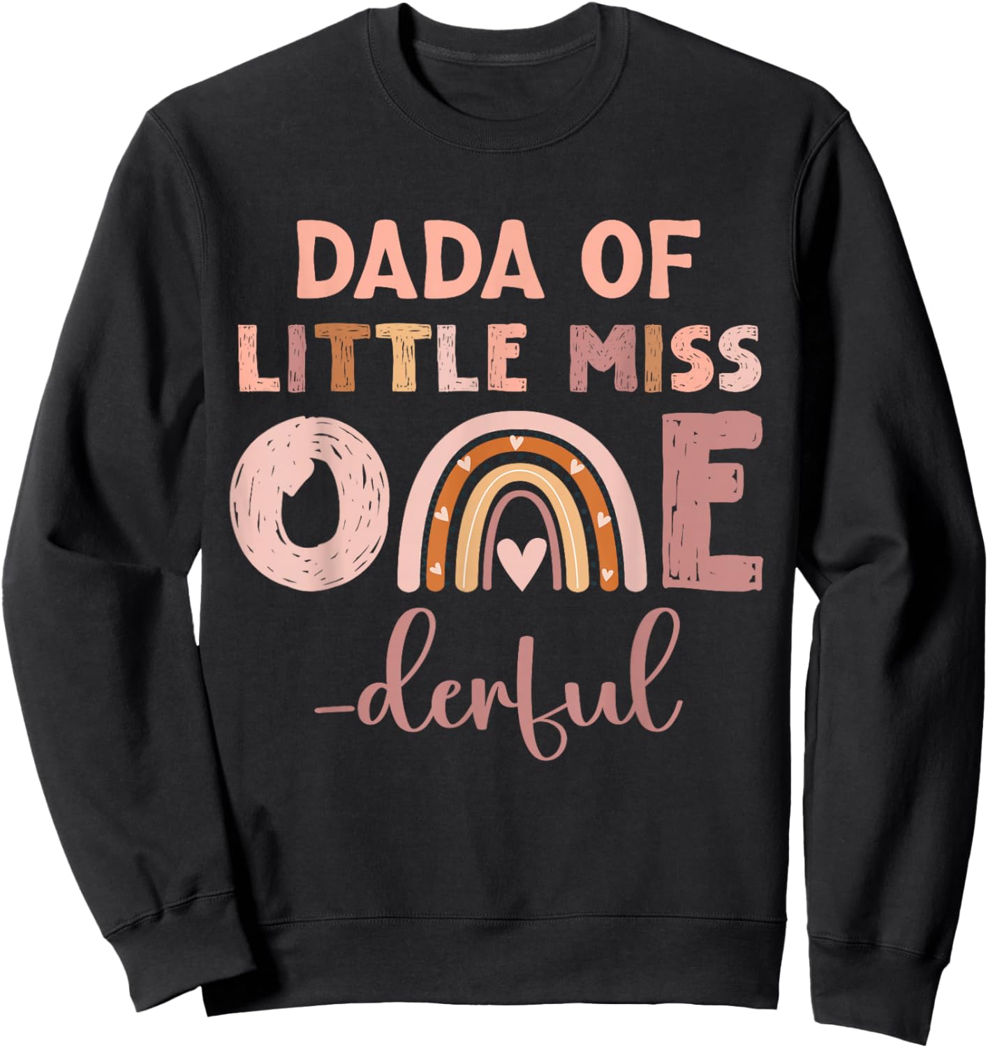 Boho Dada of Miss Onederful 1st Birthday Girl Cute Sweatshirt - Sweatshirt | Black
