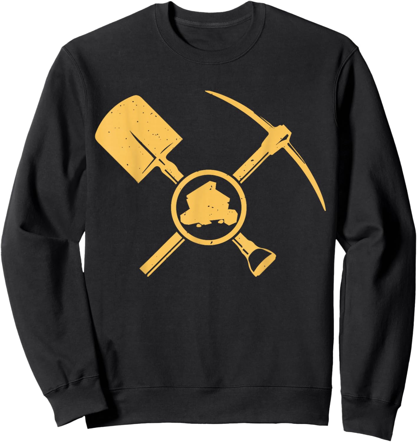 Gold Panning Shovel And Pickaxe Sweatshirt - Sweatshirt | Black