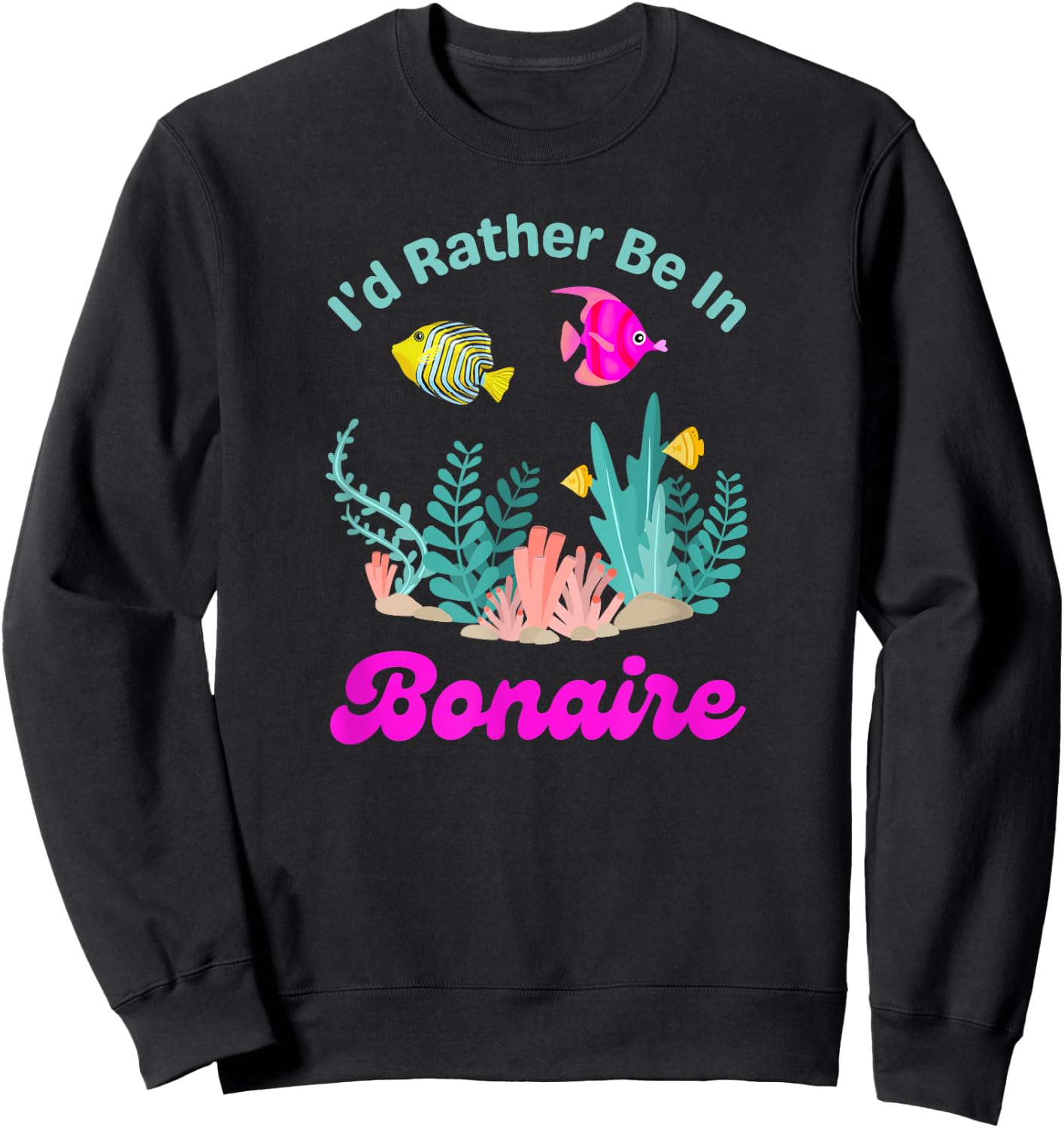 Bonaire Beach Vacation Scuba Diving Snorkeling Women's Sweatshirt - Sweatshirt | Black