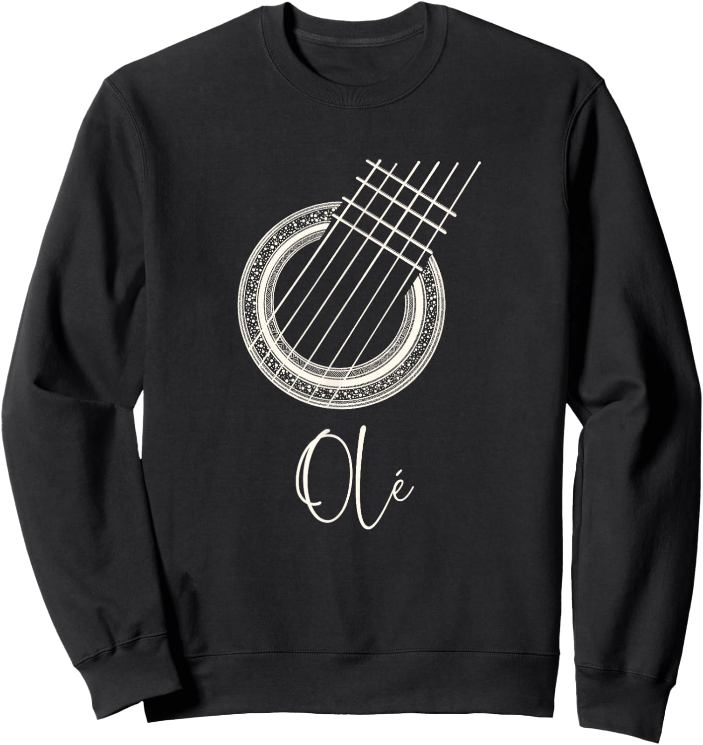 Ole Spanish Flamenco Guitar Sweatshirt - Sweatshirt | Black