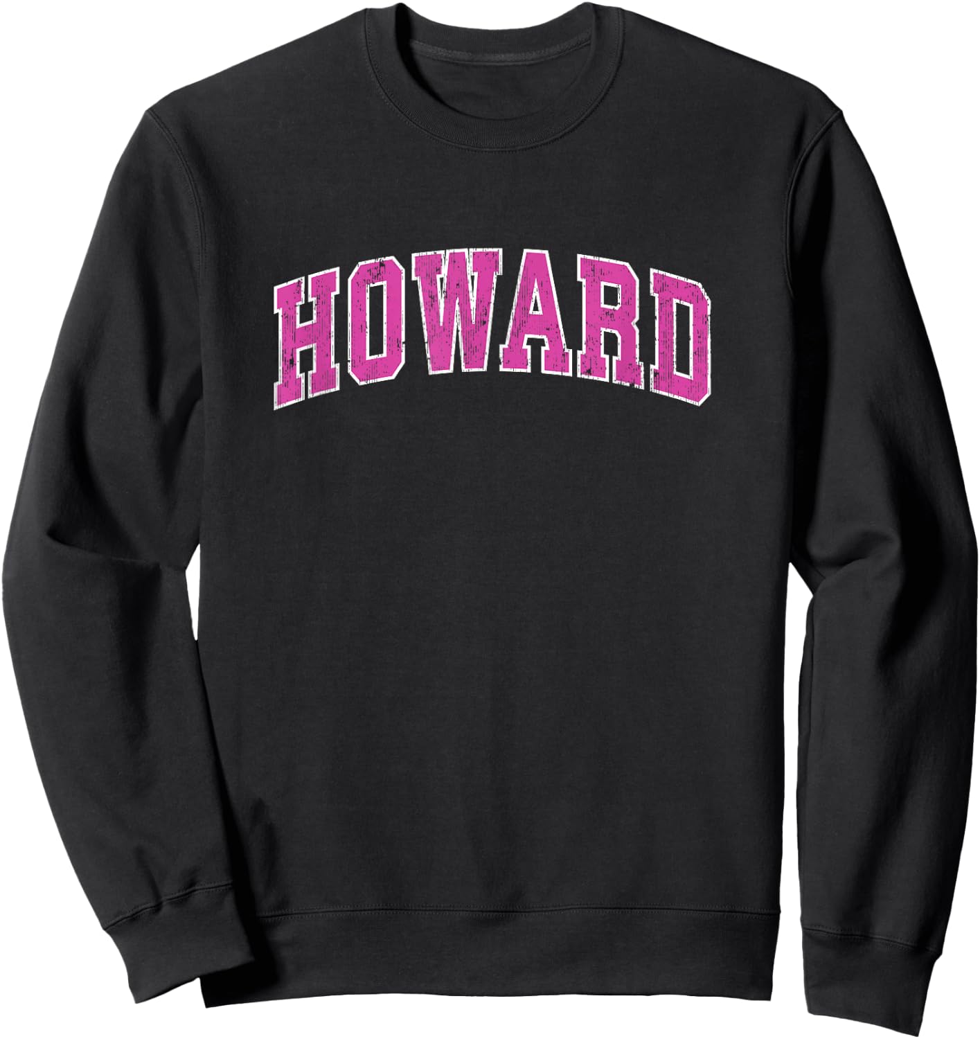 Howard Wisconsin WI Vintage Sports Design Pink Design Sweatshirt - Sweatshirt | Black