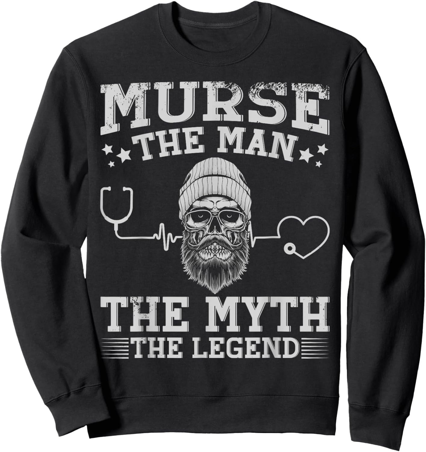 The Men The Myth The Legend Male Nurse Sweatshirt - Sweatshirt | Black