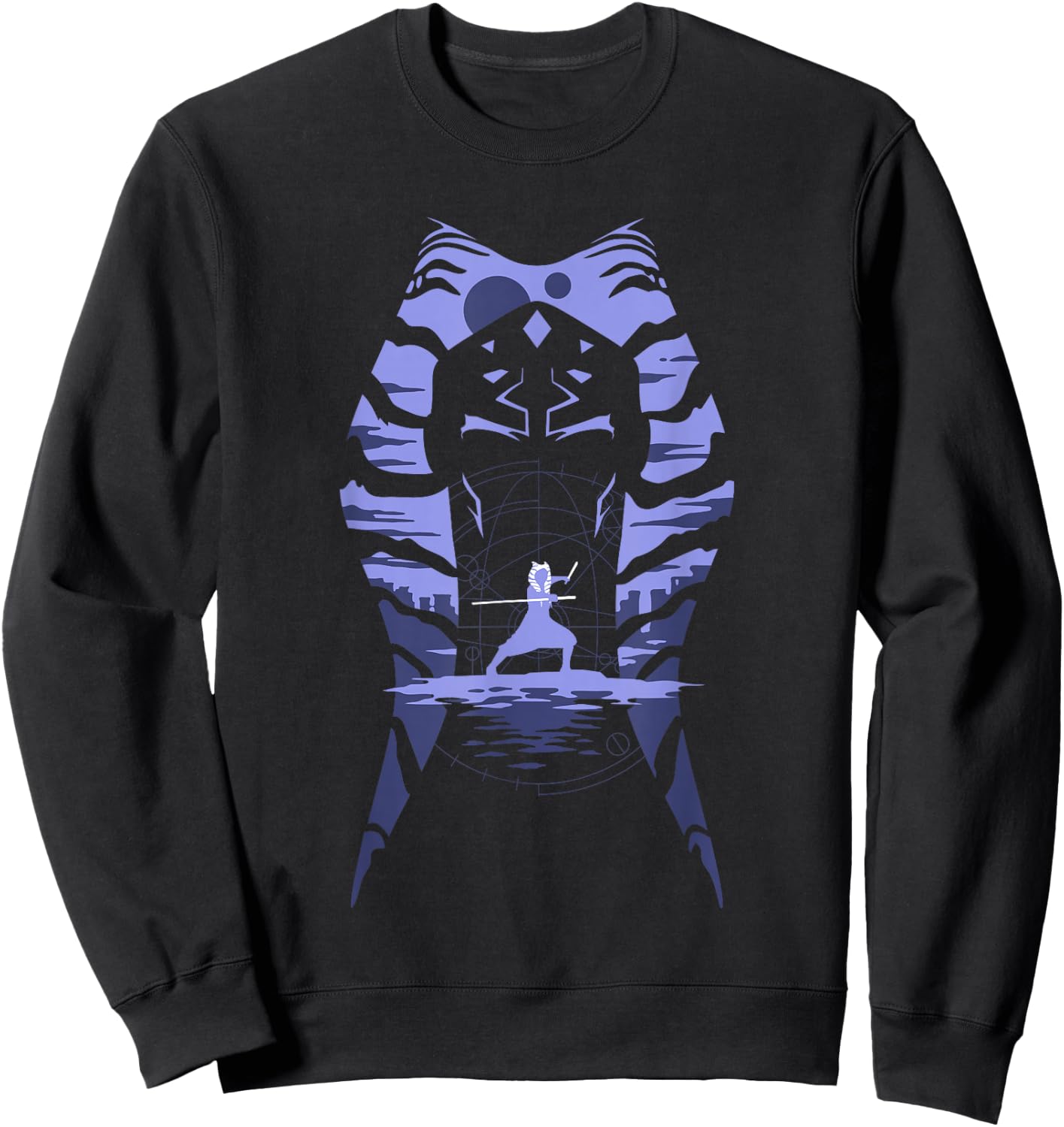 Star Wars: Ahsoka Fighting Pose Montral Silhouette Sweatshirt - Sweatshirt | Black