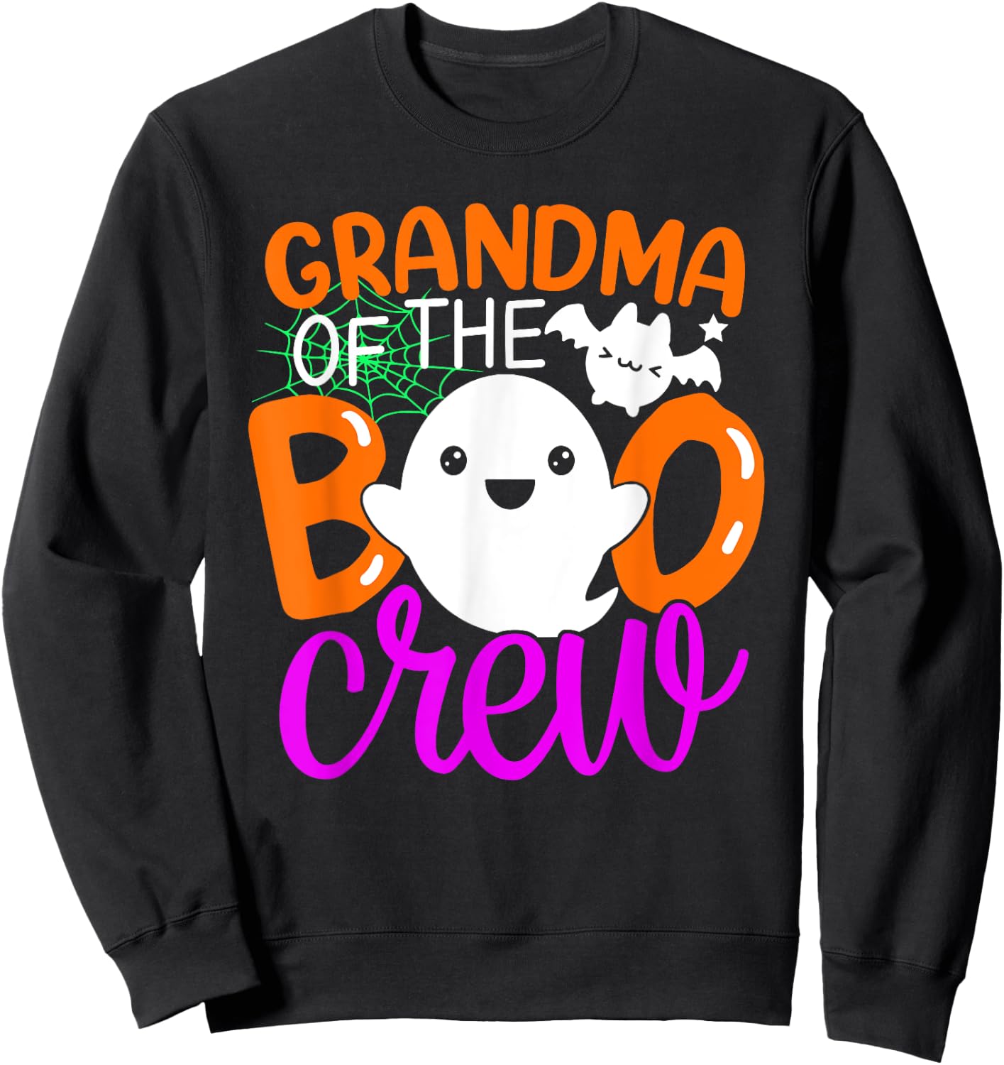 Grandma Of The Boo Crew Shirt Halloween Family Matching Sweatshirt - Sweatshirt | Black