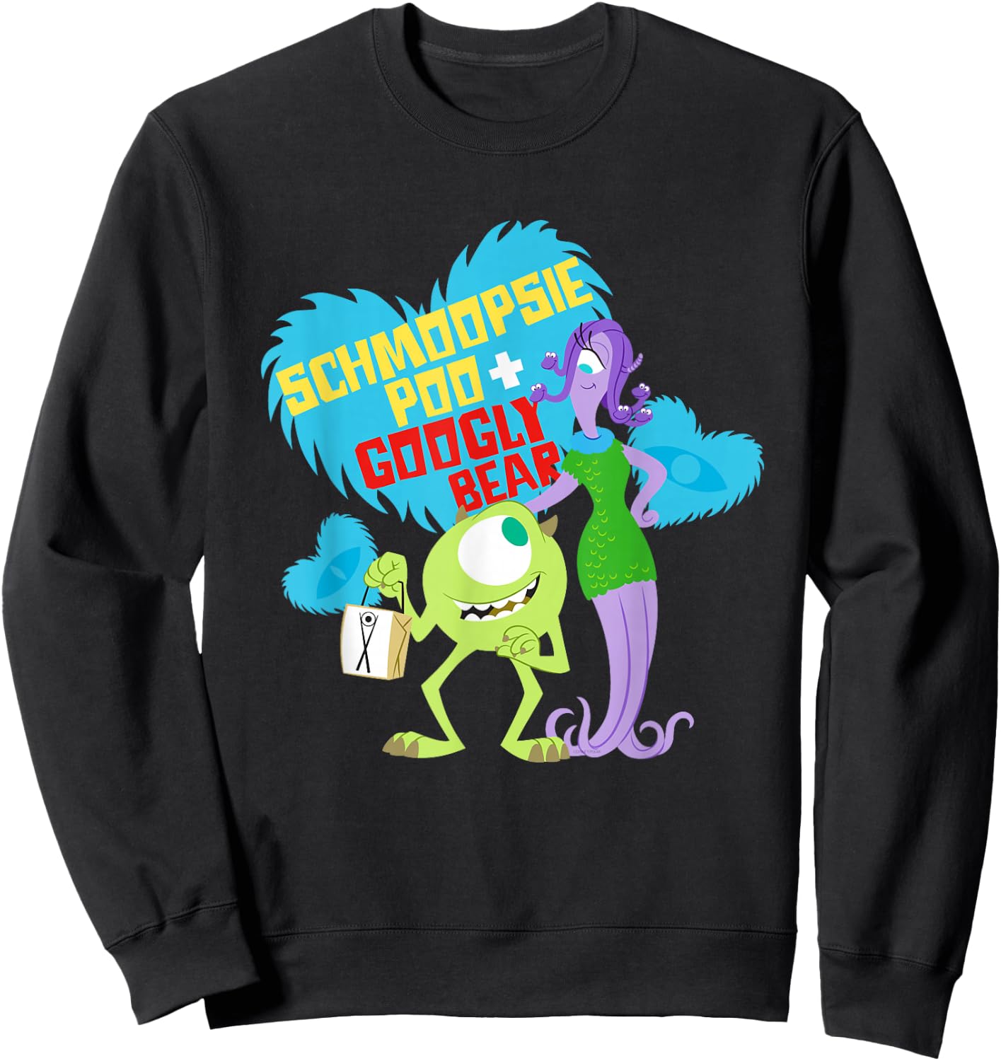 Disney and Pixar's Monsters, Inc. Schmoopsie Poo Googly Bear Sweatshirt - Sweatshirt | Black