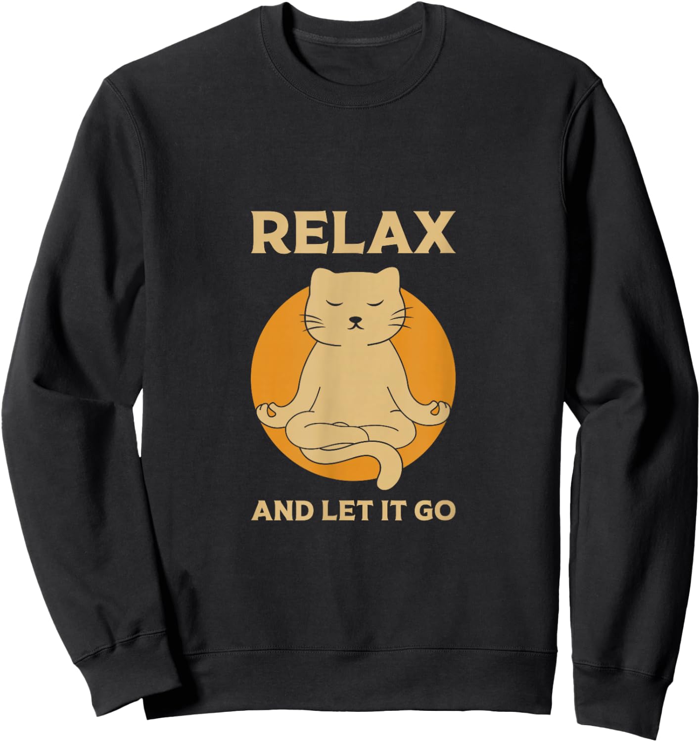 Funny cat Graphic Yoga Zen meditation Sweatshirt - Sweatshirt | Black